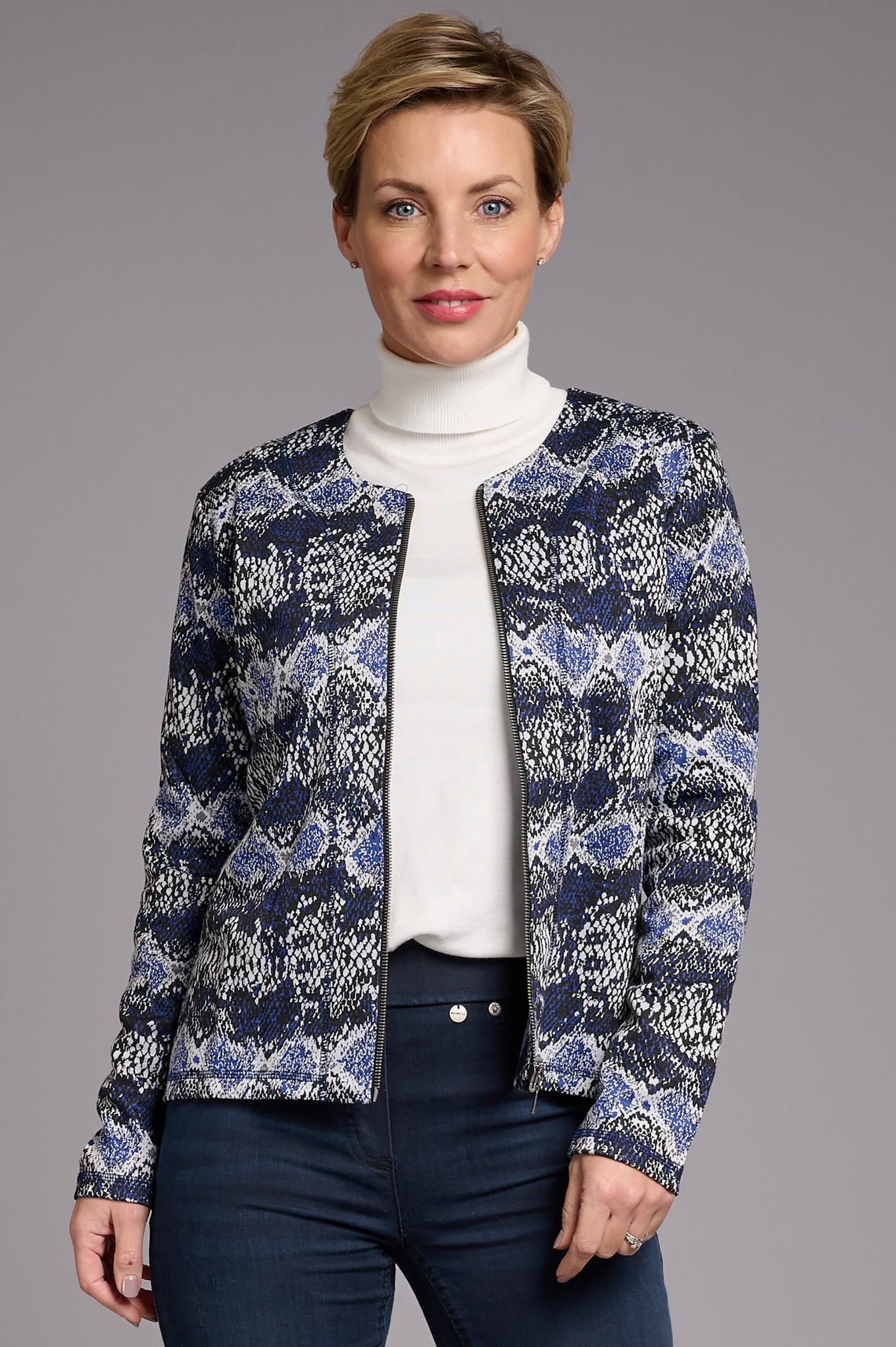 Sunday Allegra Jacket Blue Pattern 62