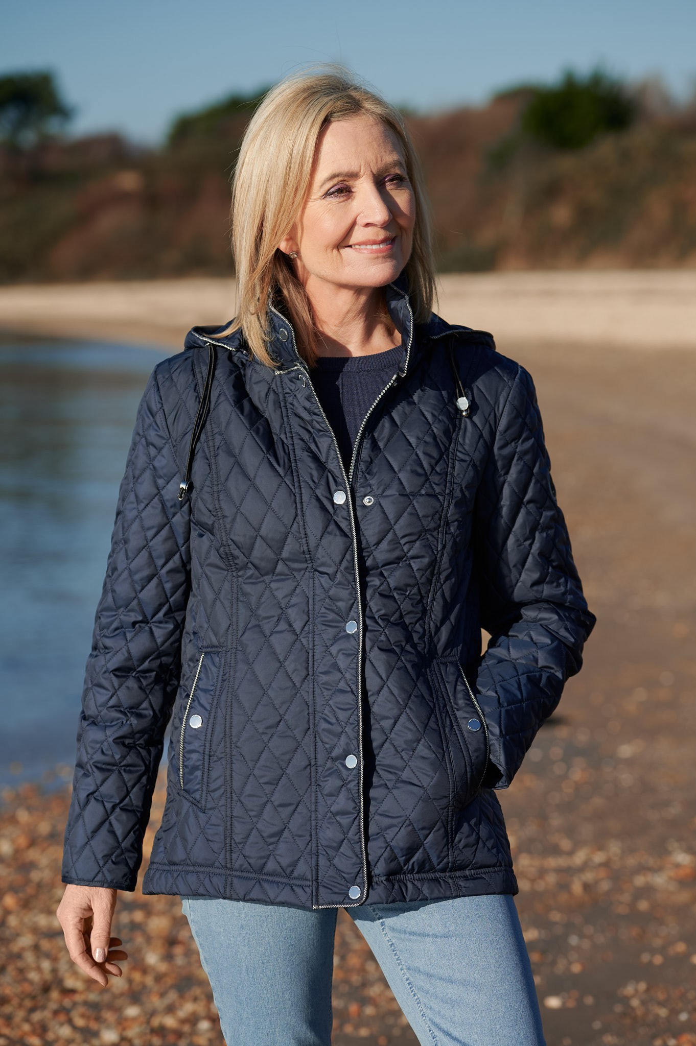 Frandsen Corina Quilted Jacket Navy 69