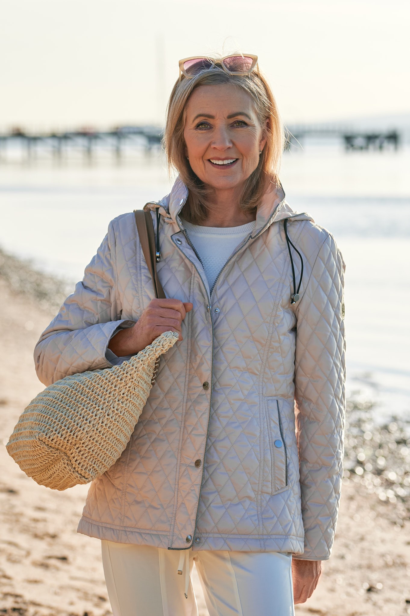 Frandsen Corina Quilted Jacket Pearl Sand 11