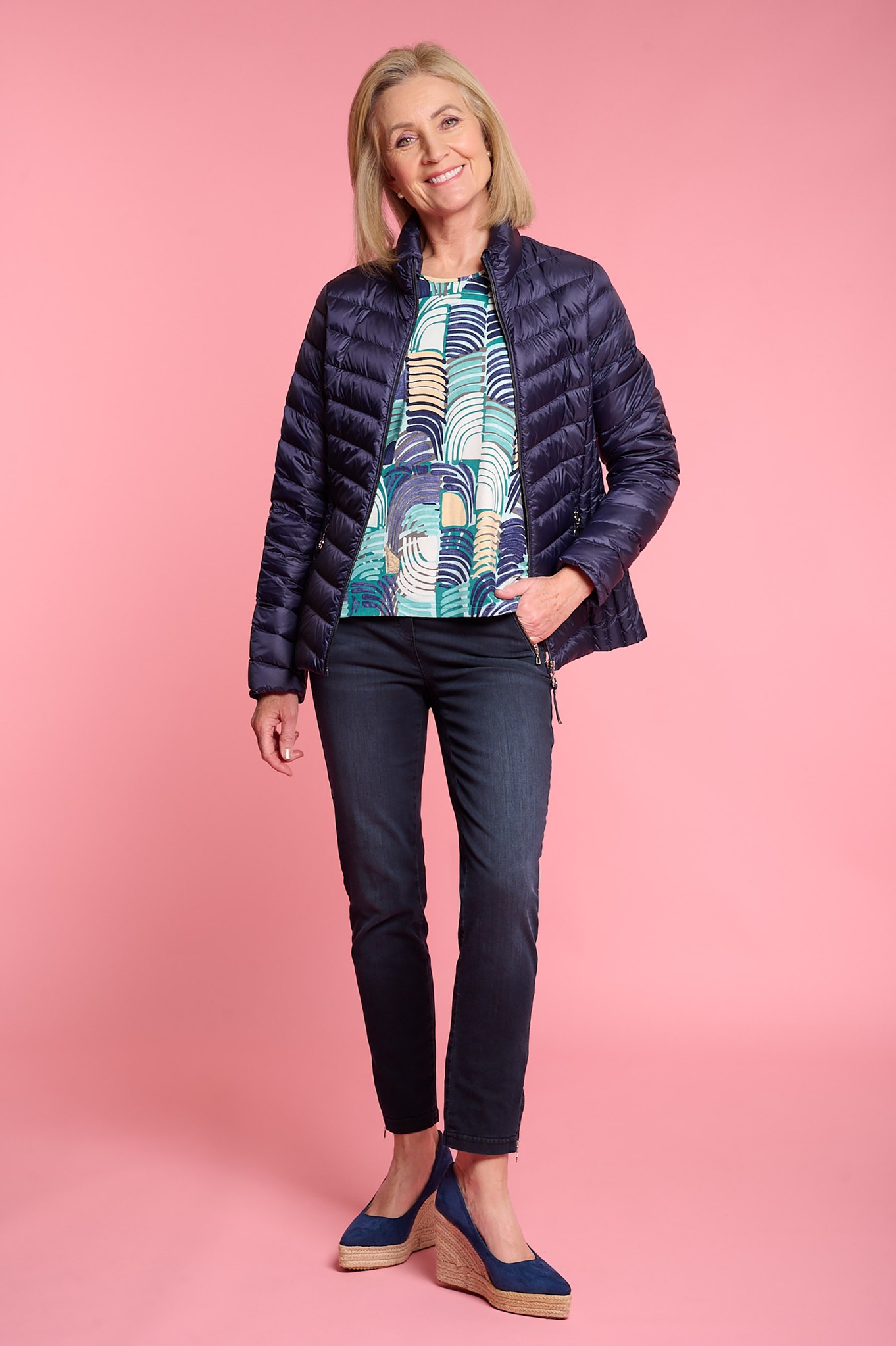 Robell Nena 09 7/8 Denim Jean Deep Navy 690