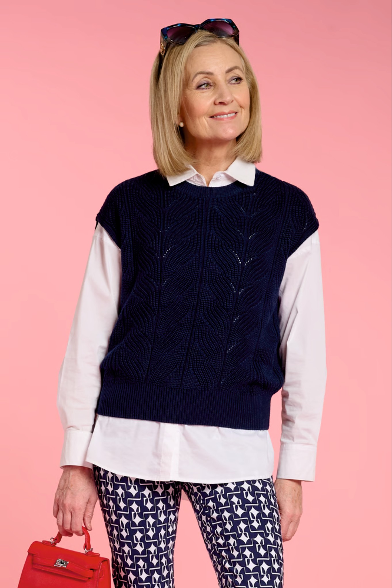 Sunday Enrica Knitted Tank Top Indigo Blue 67