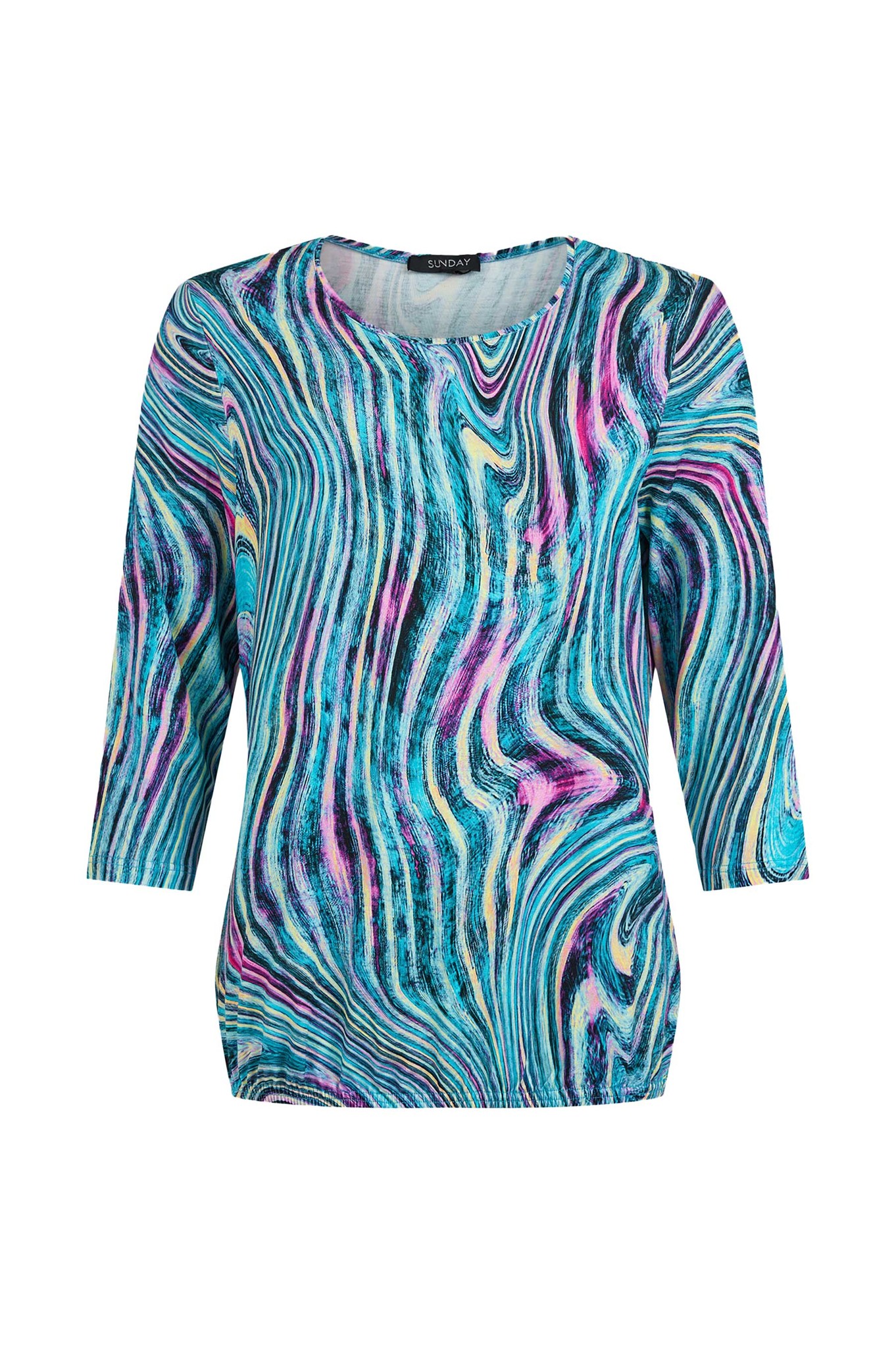 Sunday Fia Abstract Crew Neck Top, 6303-6015