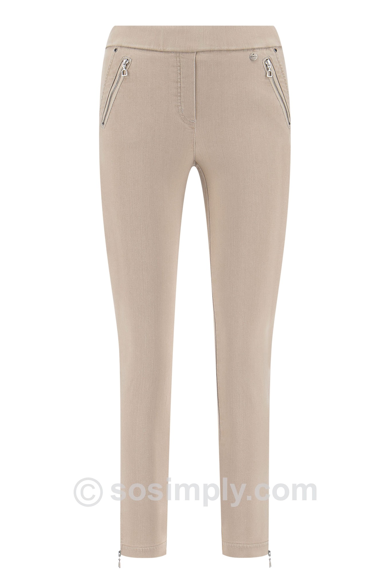 Robell Nena 09 7/8 Denim Jean Beige 14