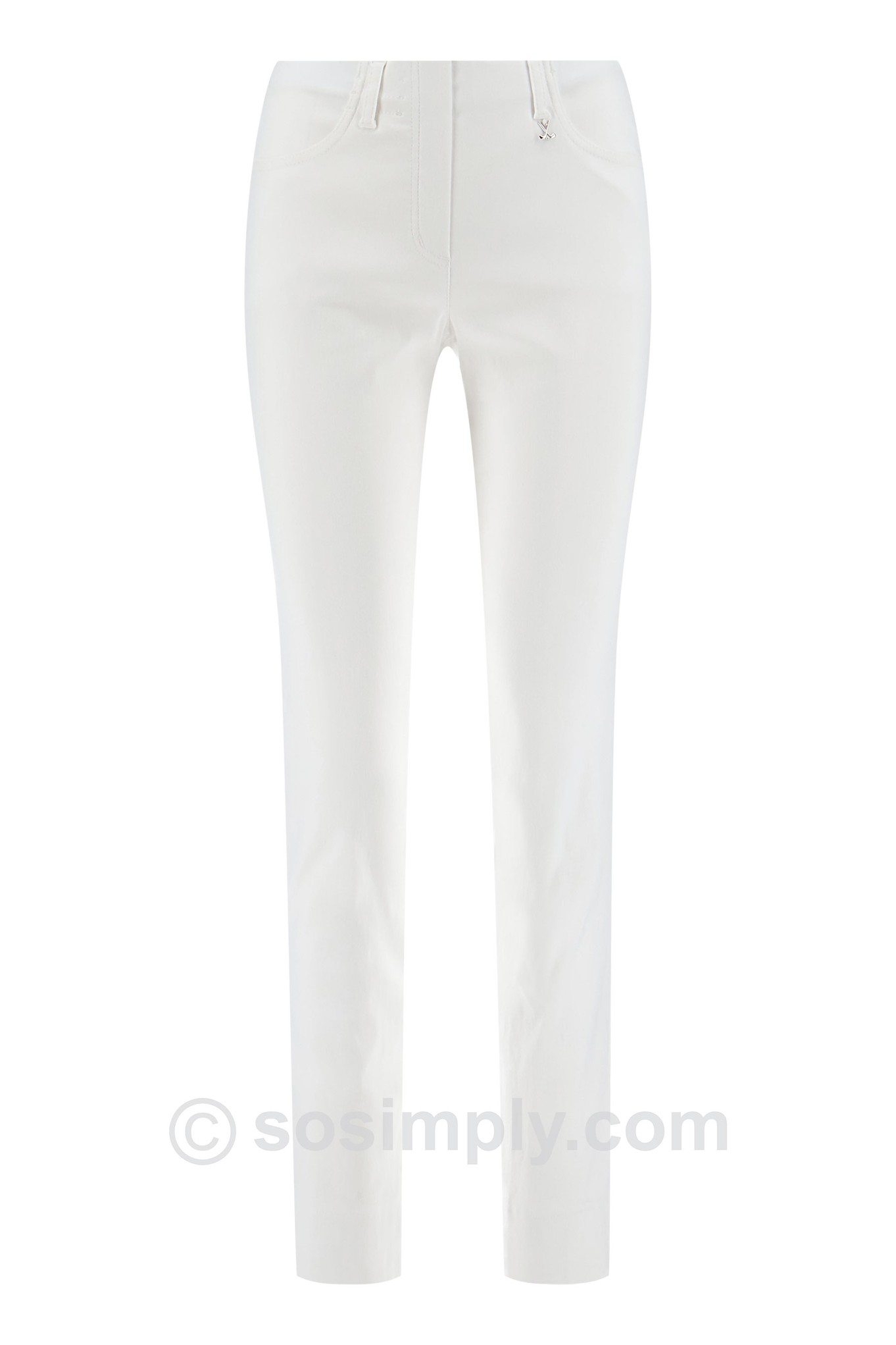 Robell Lexi F/L Golfing Trousers White 10