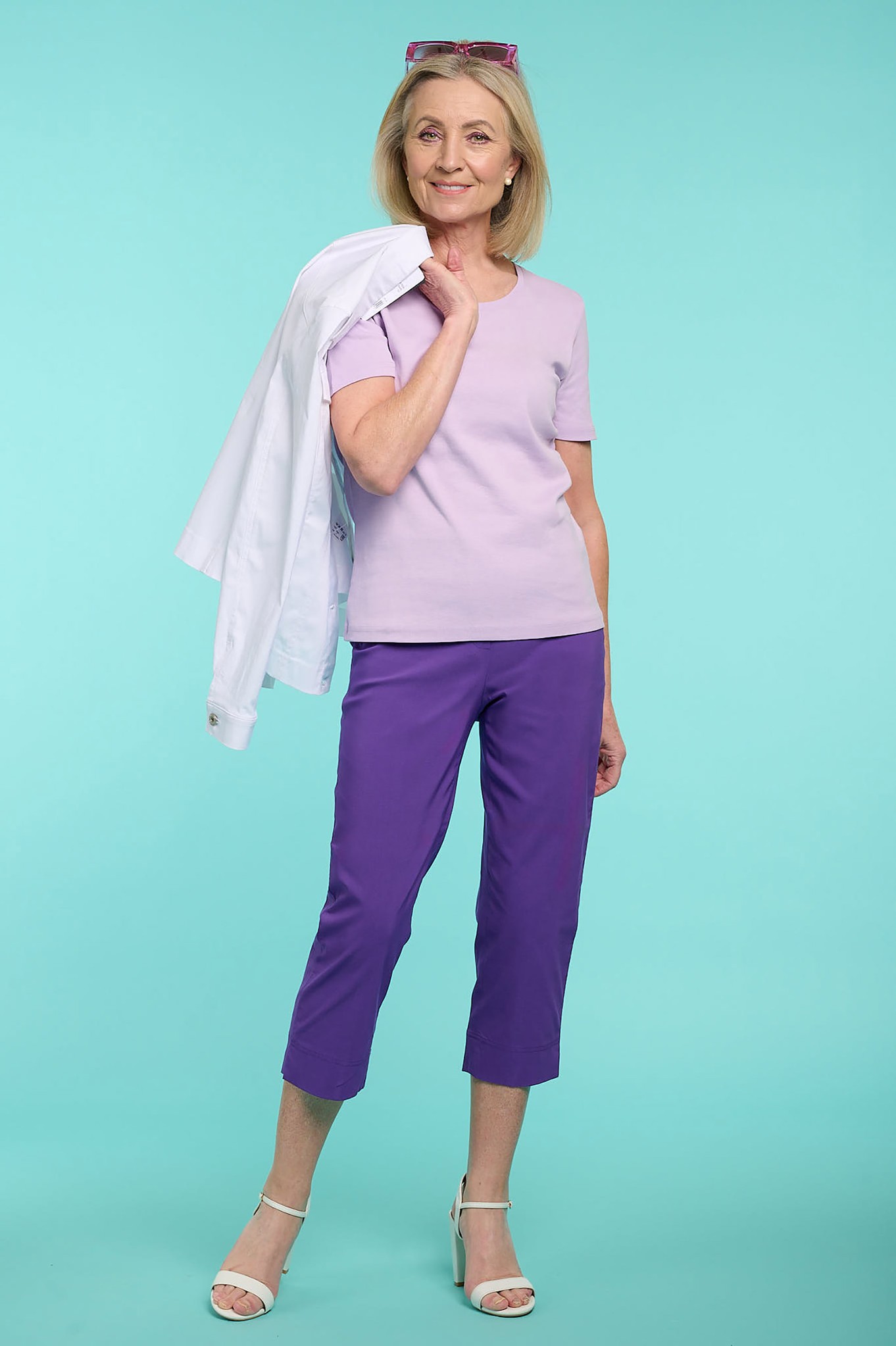 Robell Marie 07 Crop Trouser Majesty Purple 541