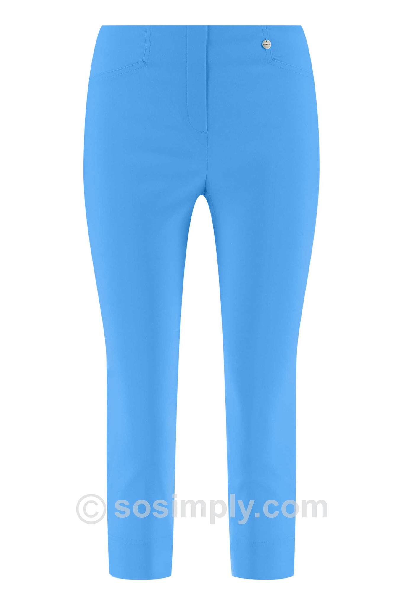 Robell Rose 07 Cropped Trousers Diva Blue 601