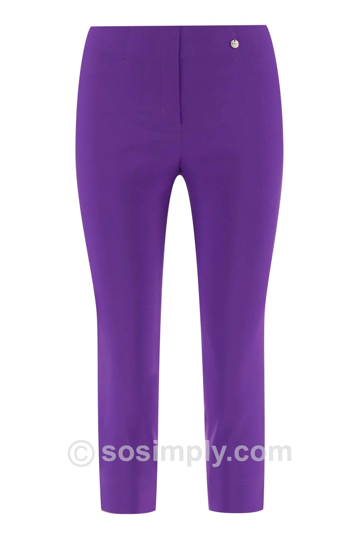 Robell Rose 07 Cropped Trousers Majesty Purple 541
