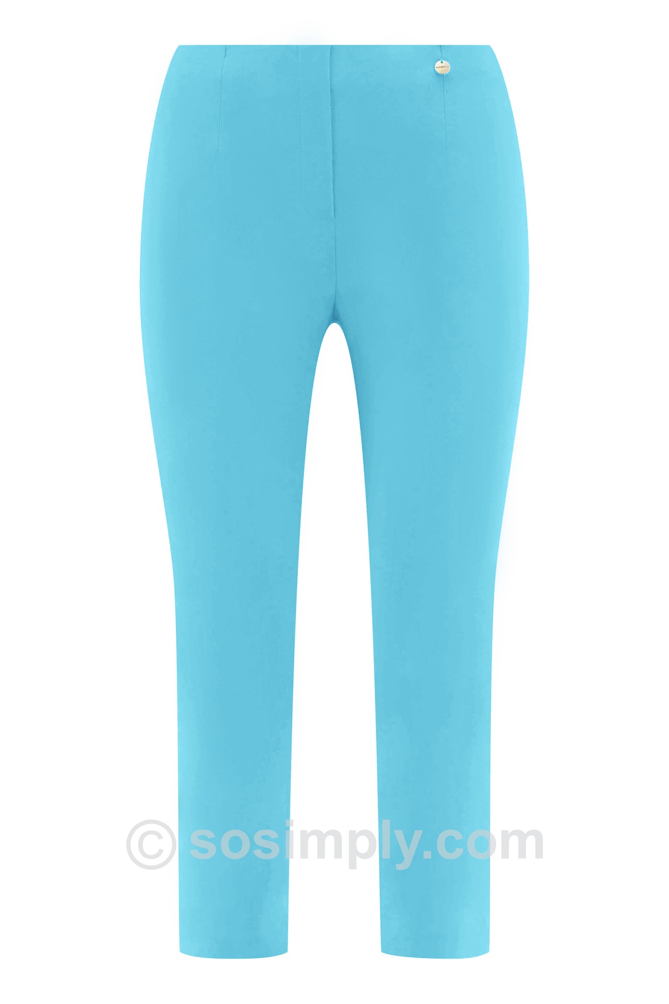 Robell Marie 07 Eyelet Crop  Pacific Turquoise 750