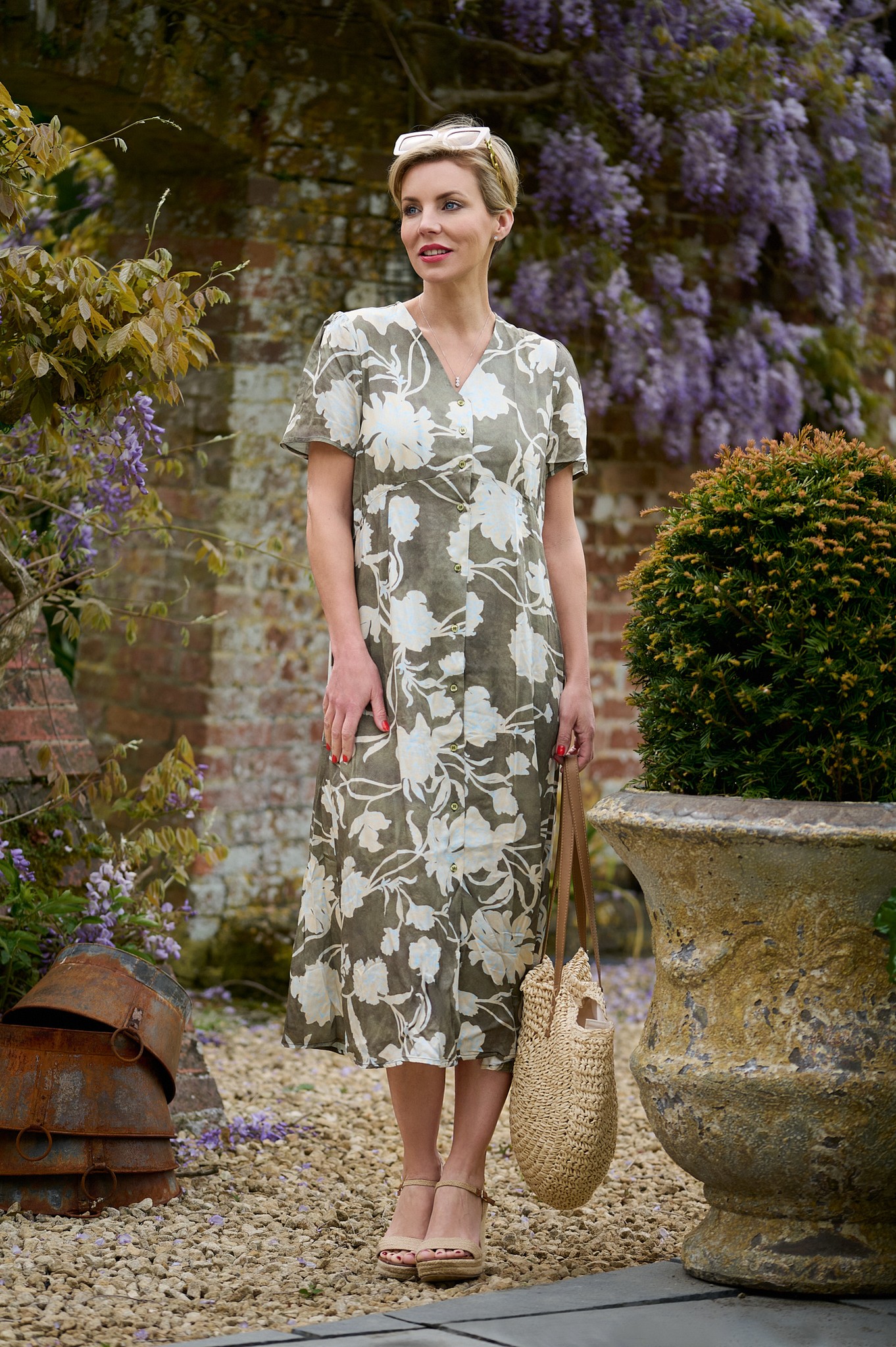 Sunday Priscilla Palm Dress Olive Green 85