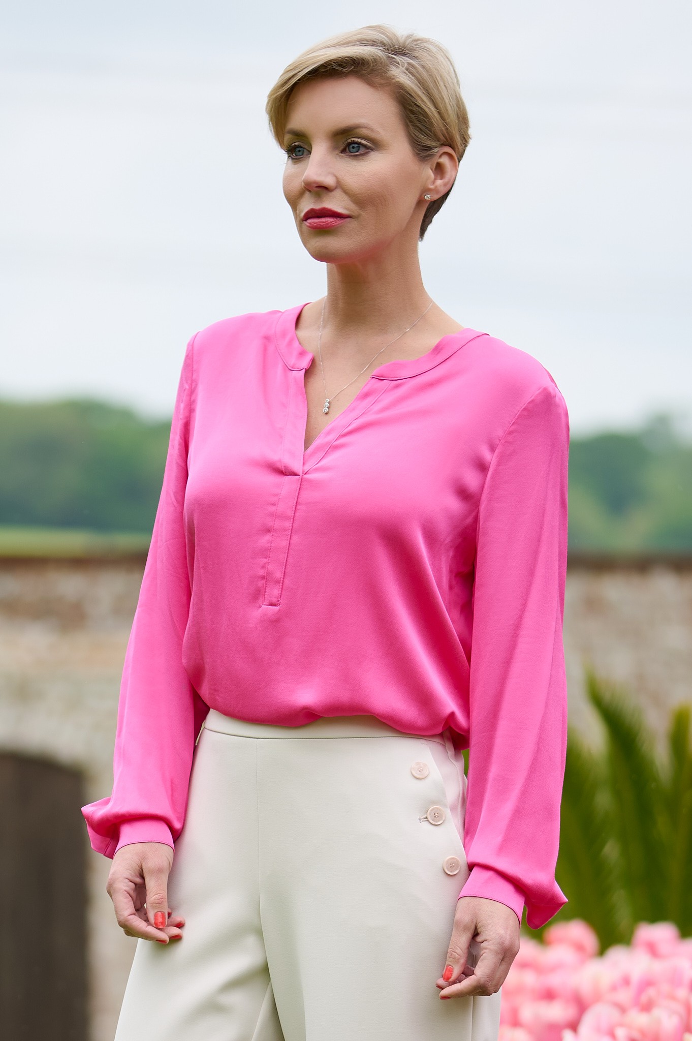 R.O.B. Hannah Dominica Blouse Hot Pink 43