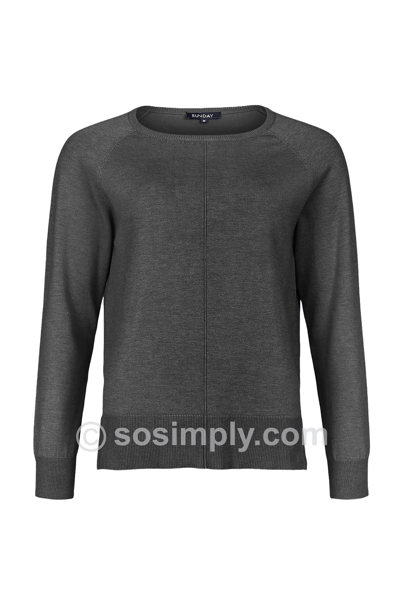 Sunday Edia Soft Knit Jumper Charcoal Grey 9996