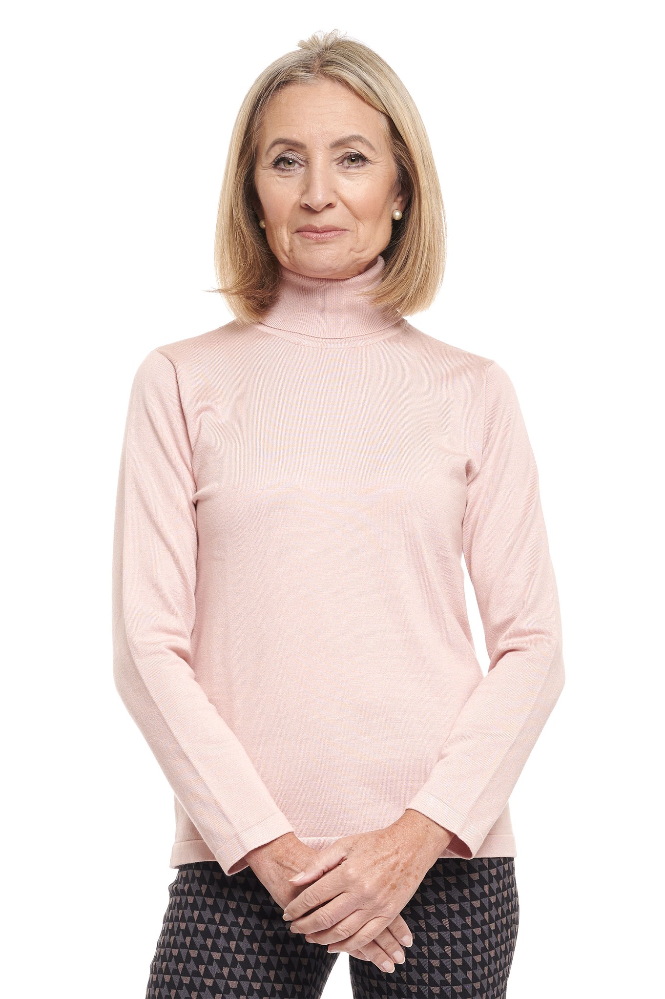 Sunday Polo Neck Sweater Rose Pink 41