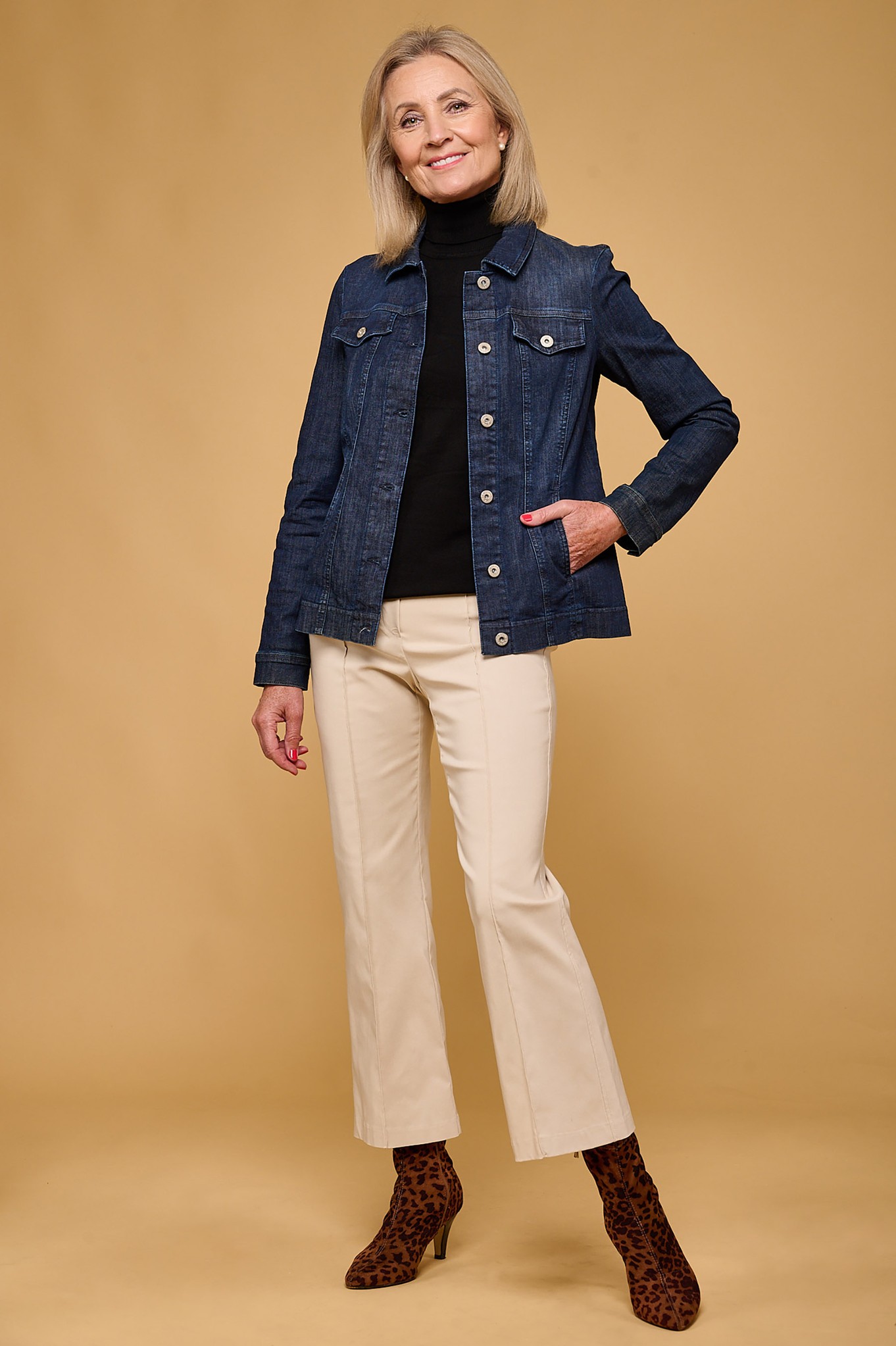 Robell Joella 09 Kick Flare Ankle Grazer Beige 14