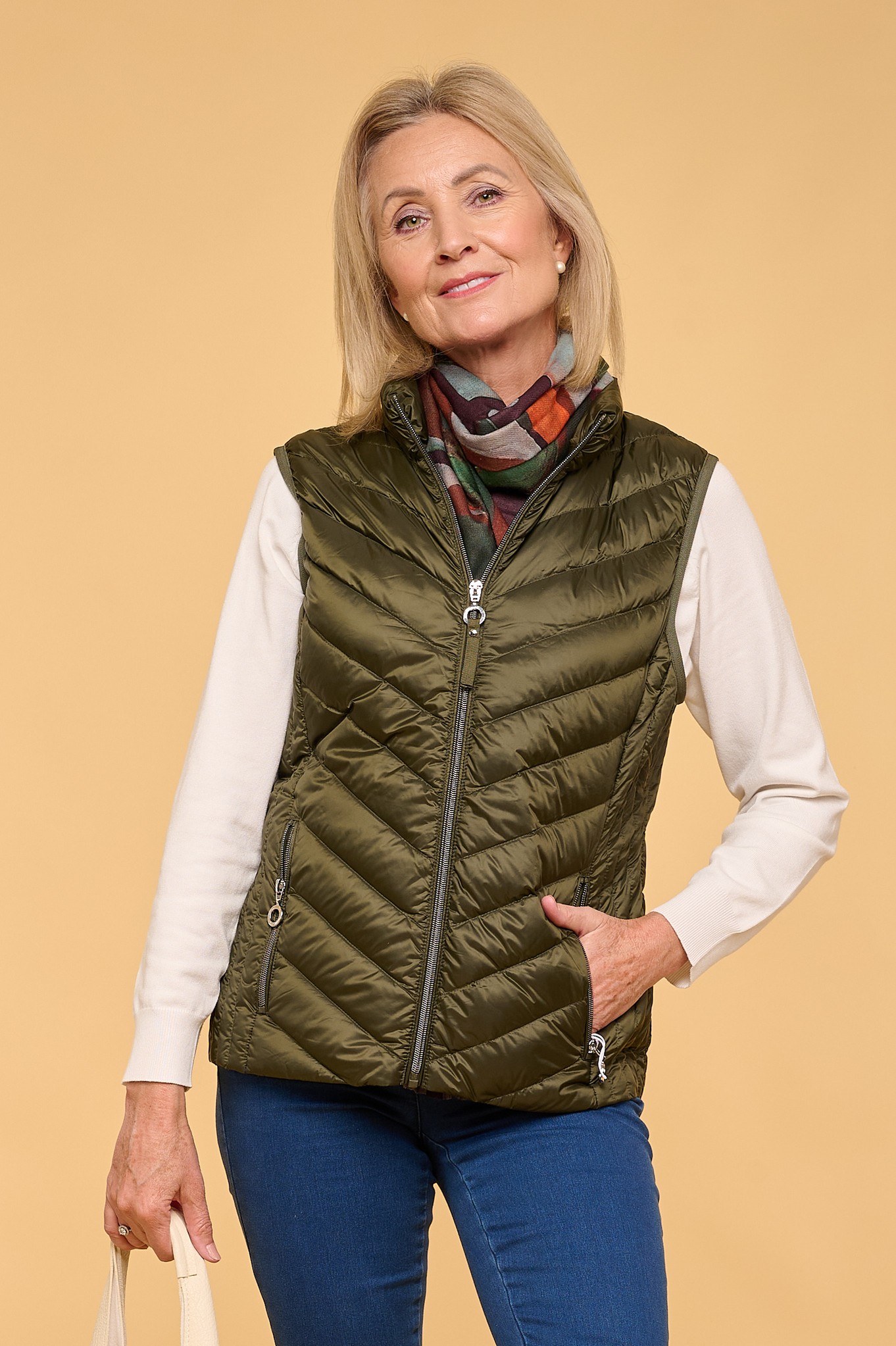 Frandsen Jensine Real Down Gilet Olive 88