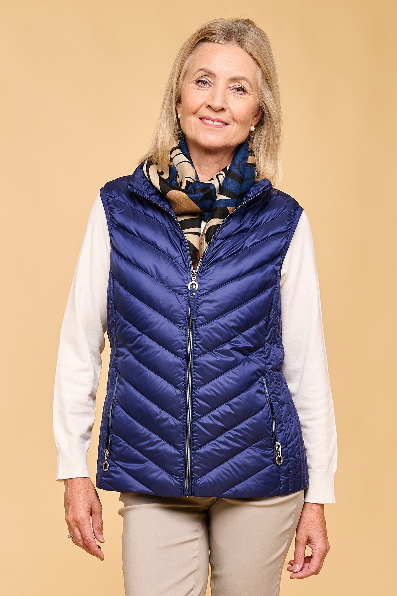 Frandsen Jensine Down Gilet Indigo Blue 64