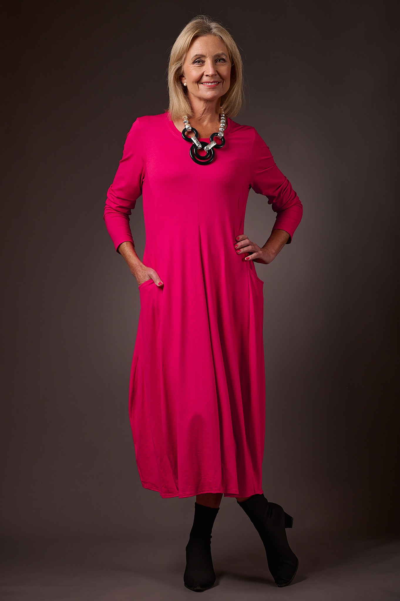 Noen Gracia Jersey Dress Flamingo 430