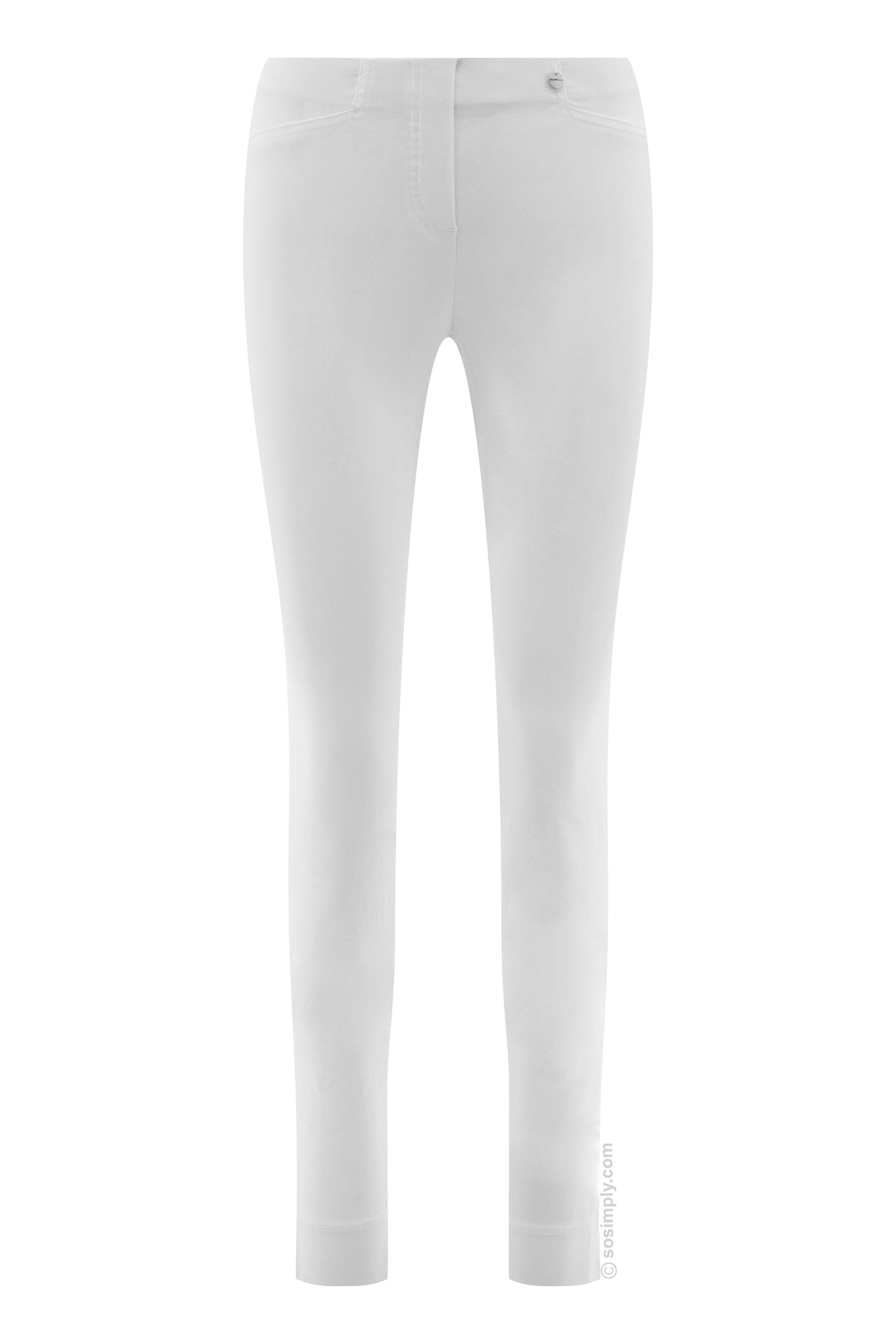 Robell Rose Full-Length Trousers White 10