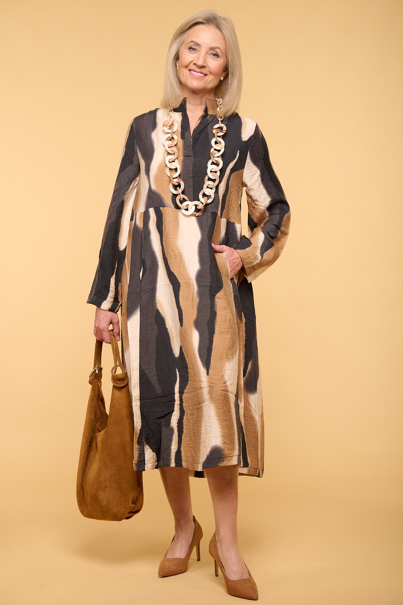 Noen Valeriana Abstract Bohemian Dress Black 90