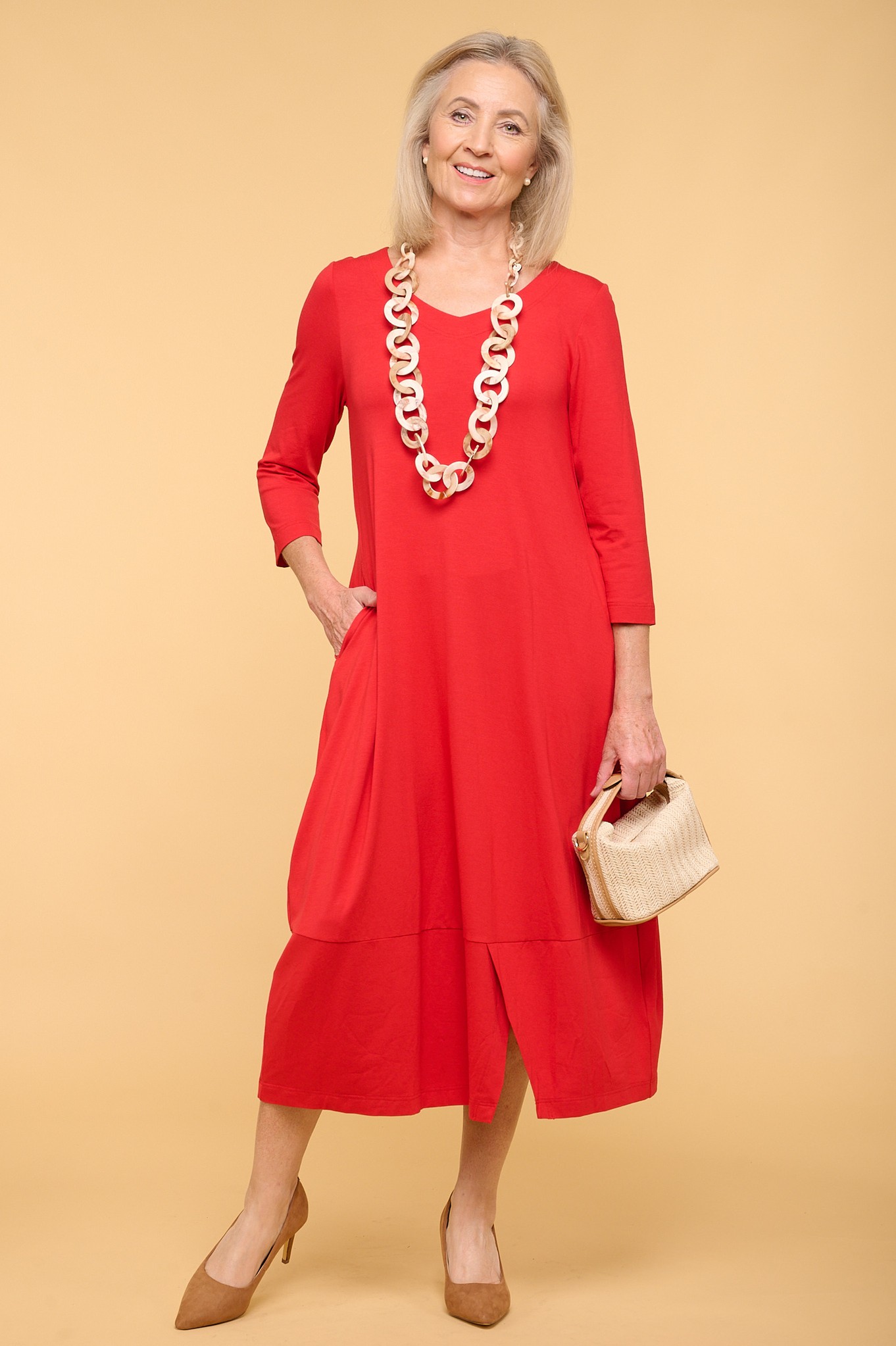 Noen Fabiana Jersey Dress Poinsettia 471