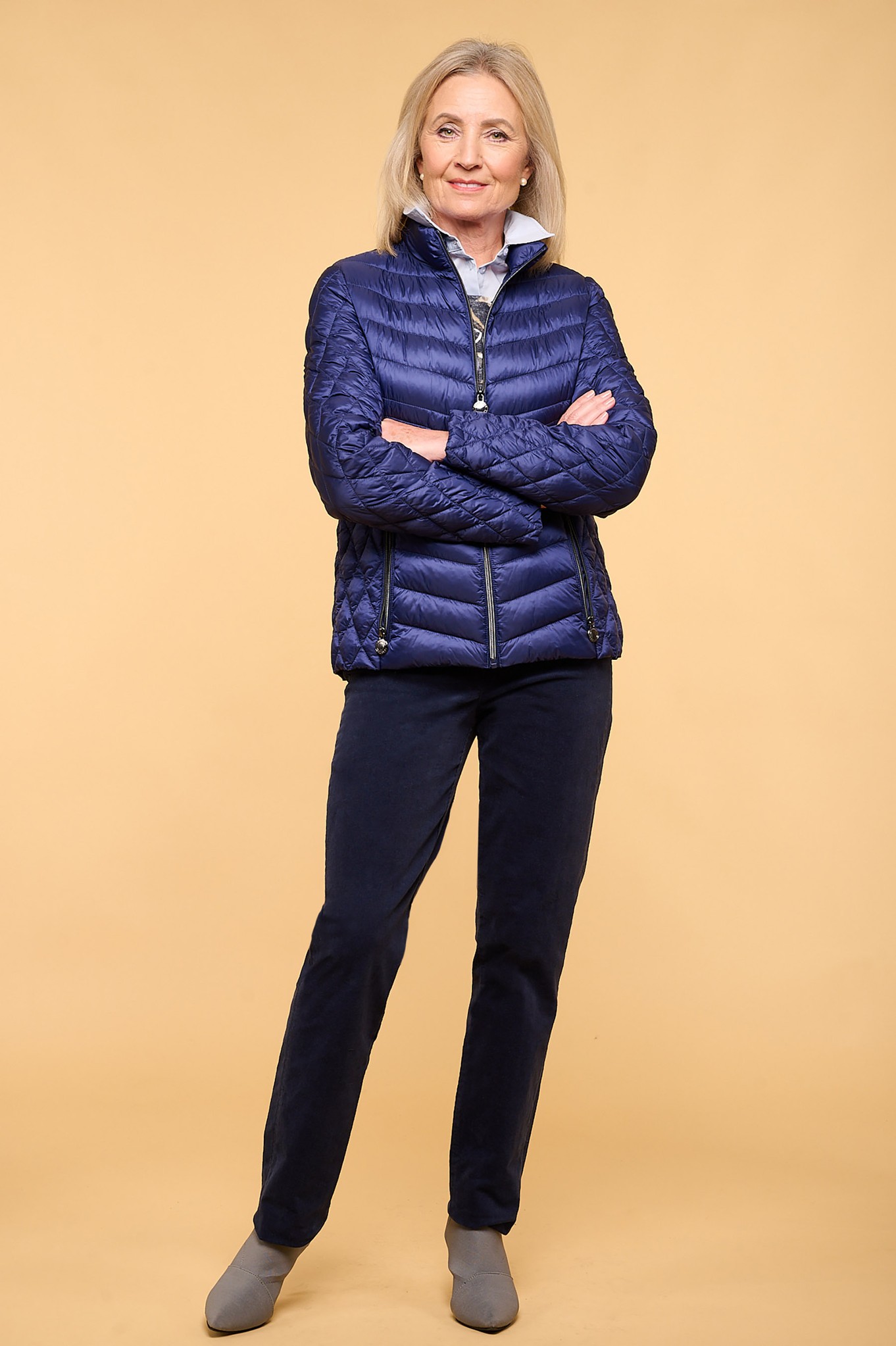 Robell Bella Needlecord Trousers French Blue 68