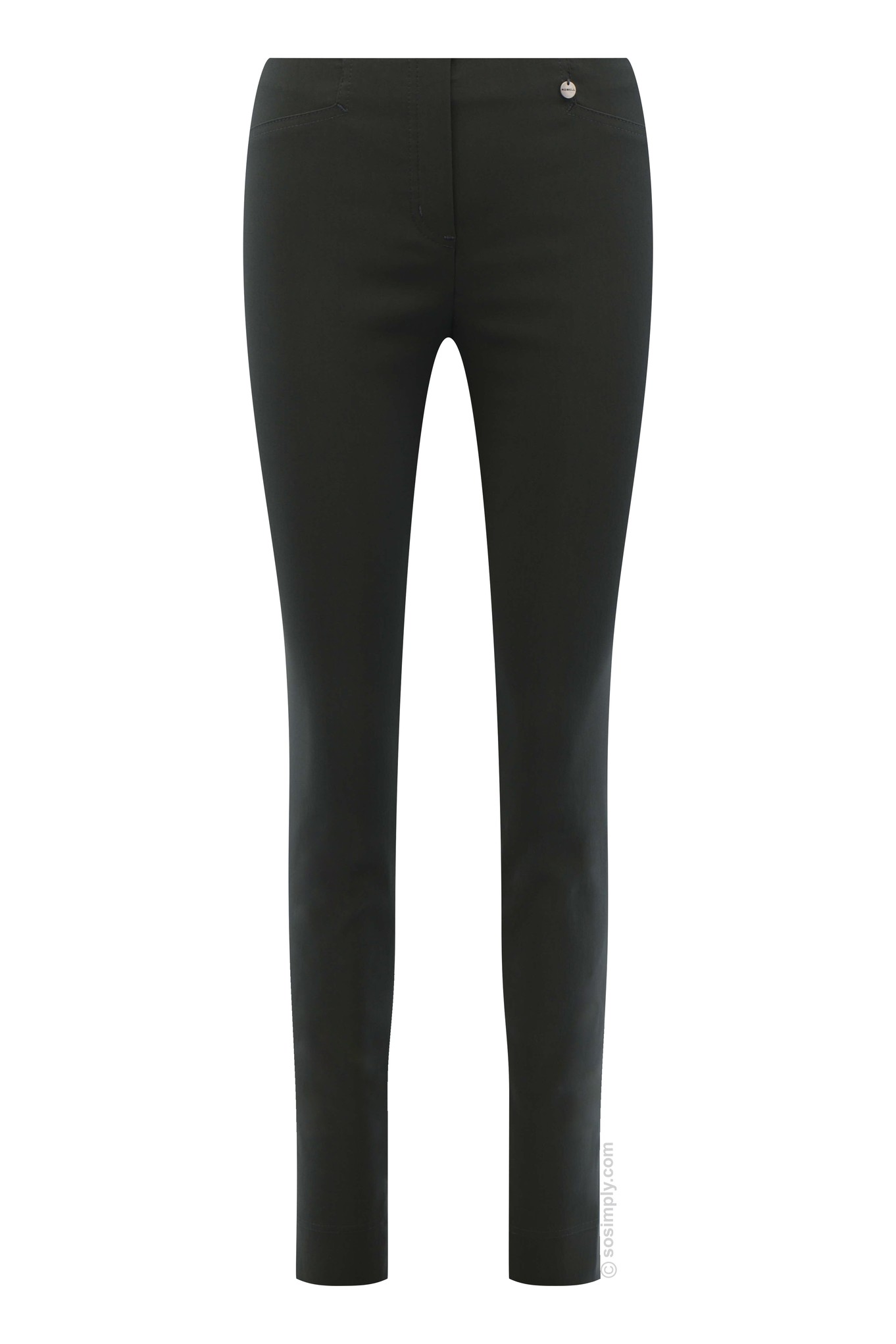 Robell Rose Full-Length Trousers Forest Green 187