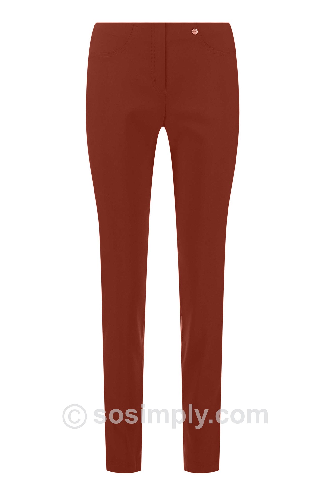 Robell Bella Full Length Trouser Cinnamon 37