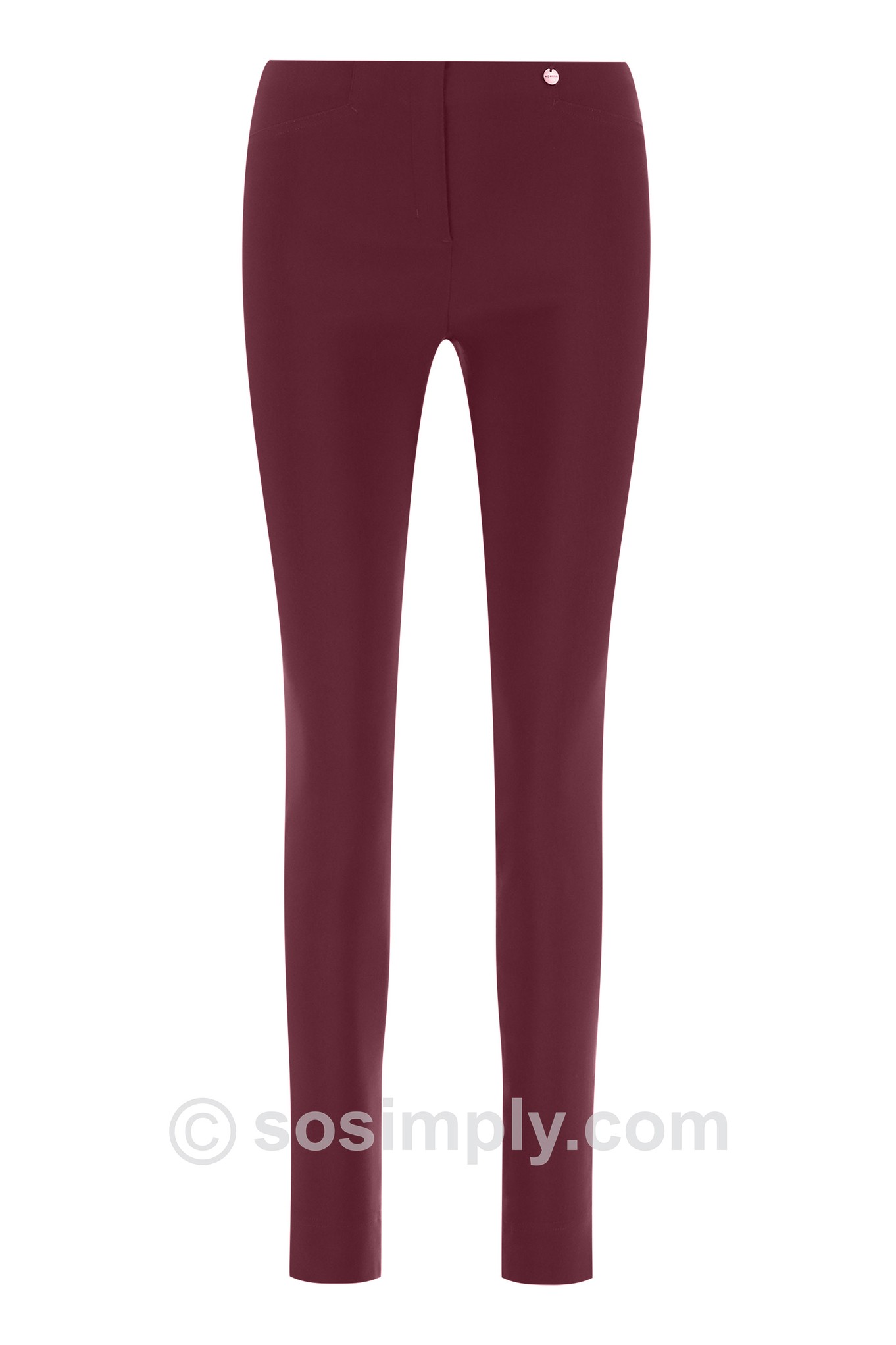 Robell Rose Full-Length Trousers Bordeaux 562