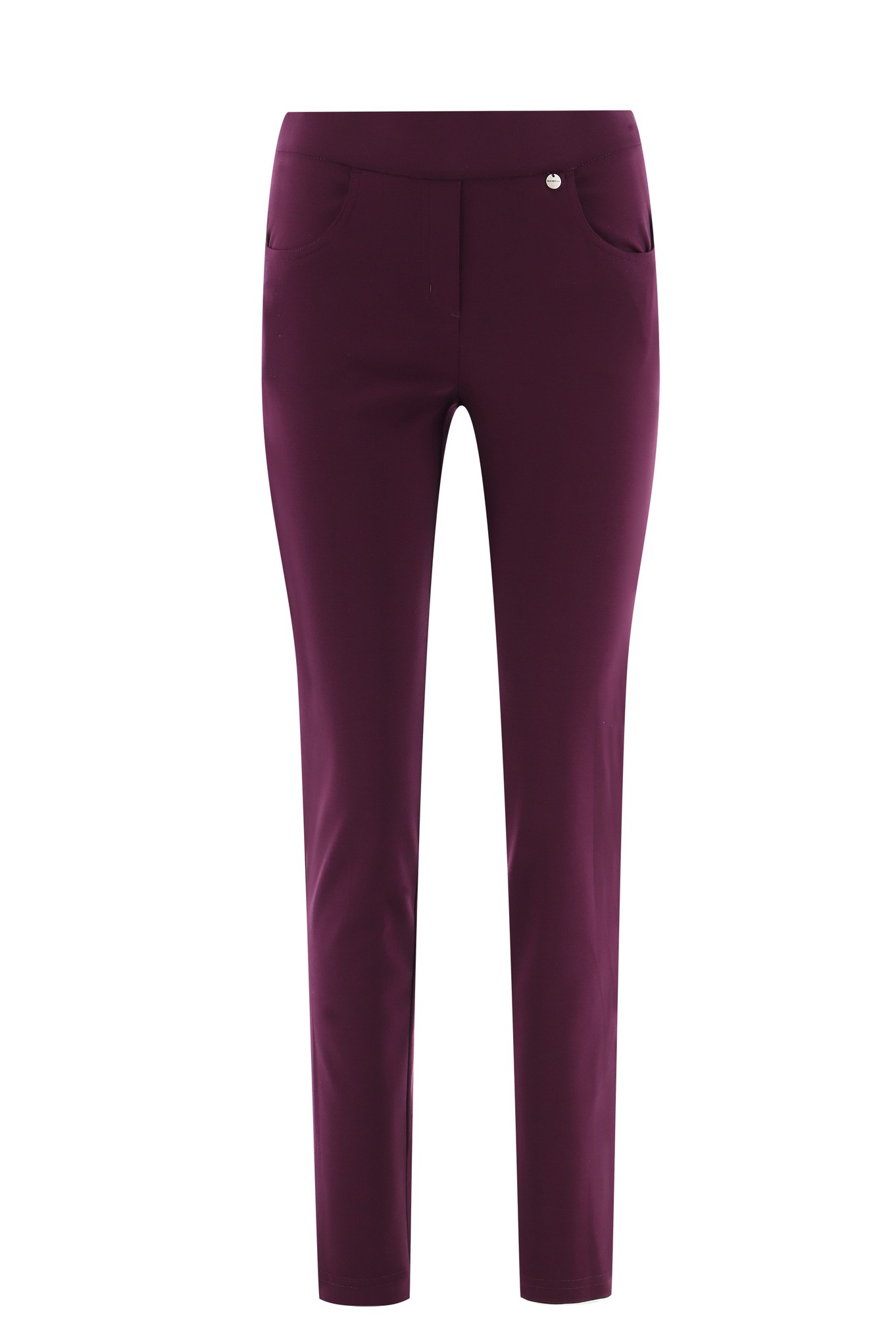 Robell Bella Ponte Jersey Trouser Aubergine 57