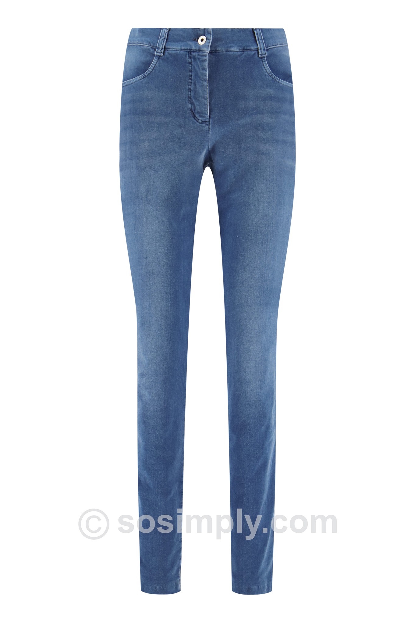 Robell Elena Velvet Denim Jean Navy 69