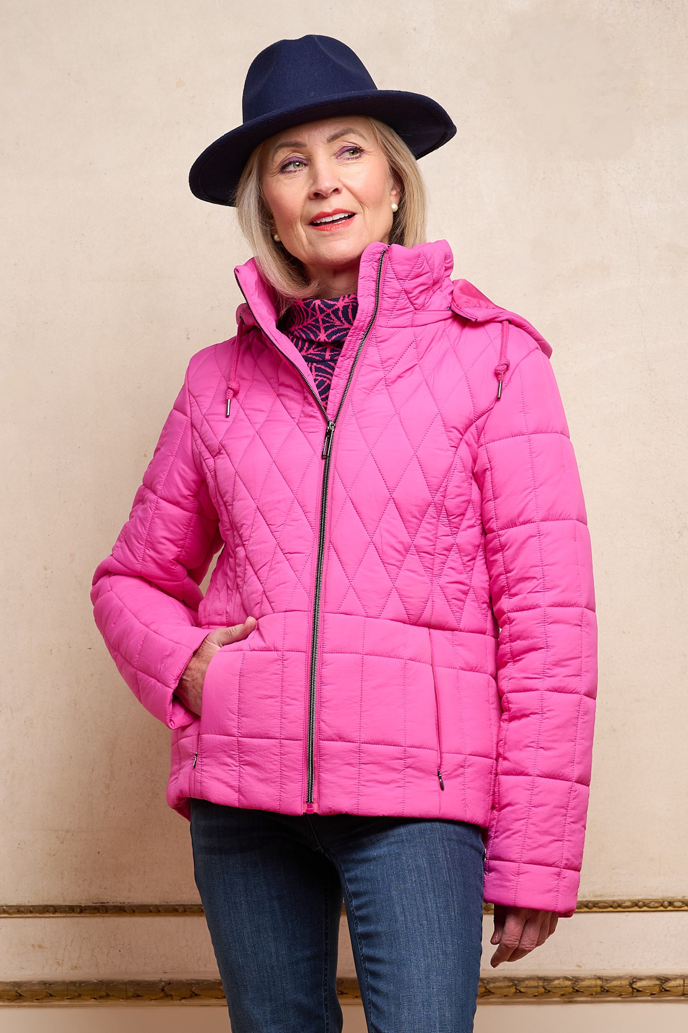 Normann Elísabet Quilted Jacket Azalea 55