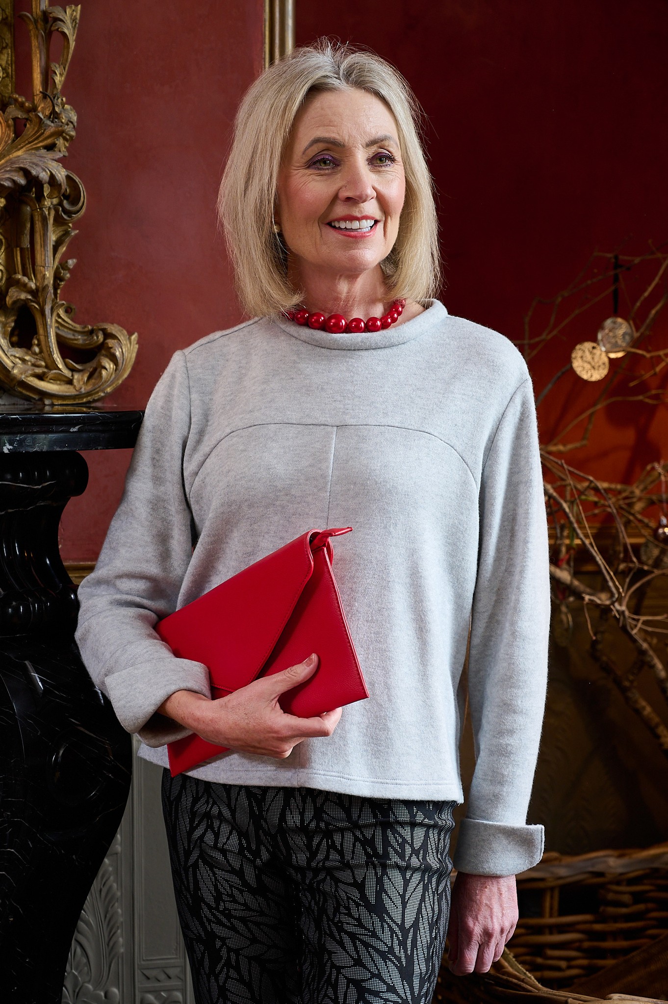 R.O.B. June Sweatshirt Top Silver Grey 91