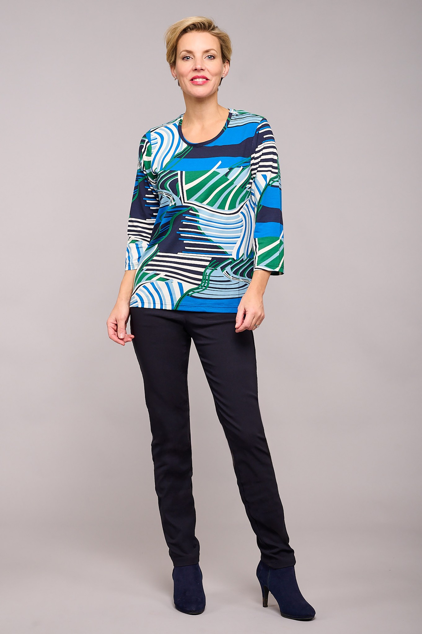 Robell Bella Full Length Trouser Navy 69