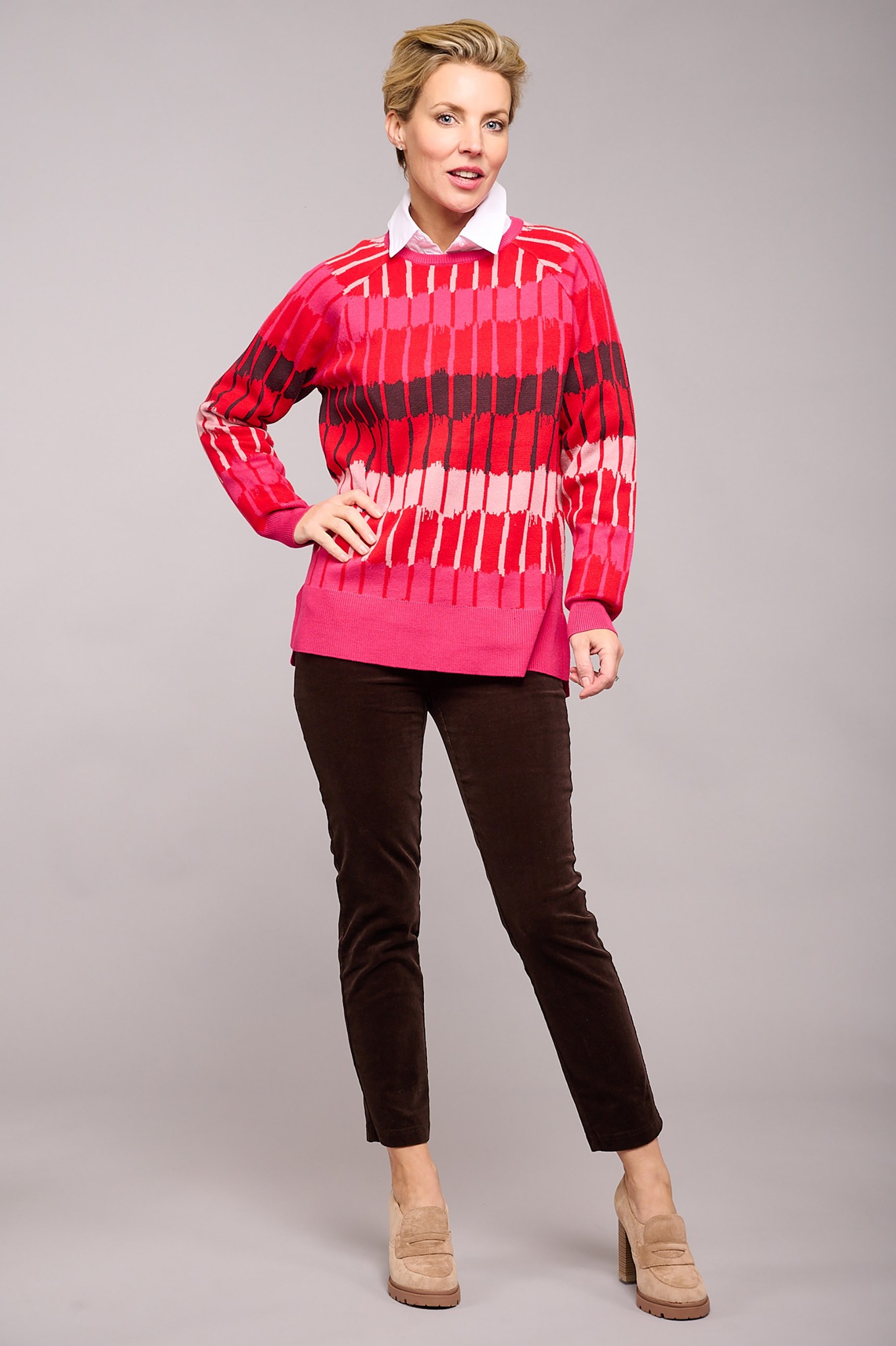 Robell Rose 09 Needlecord Ankle Grazers Brown 38-9