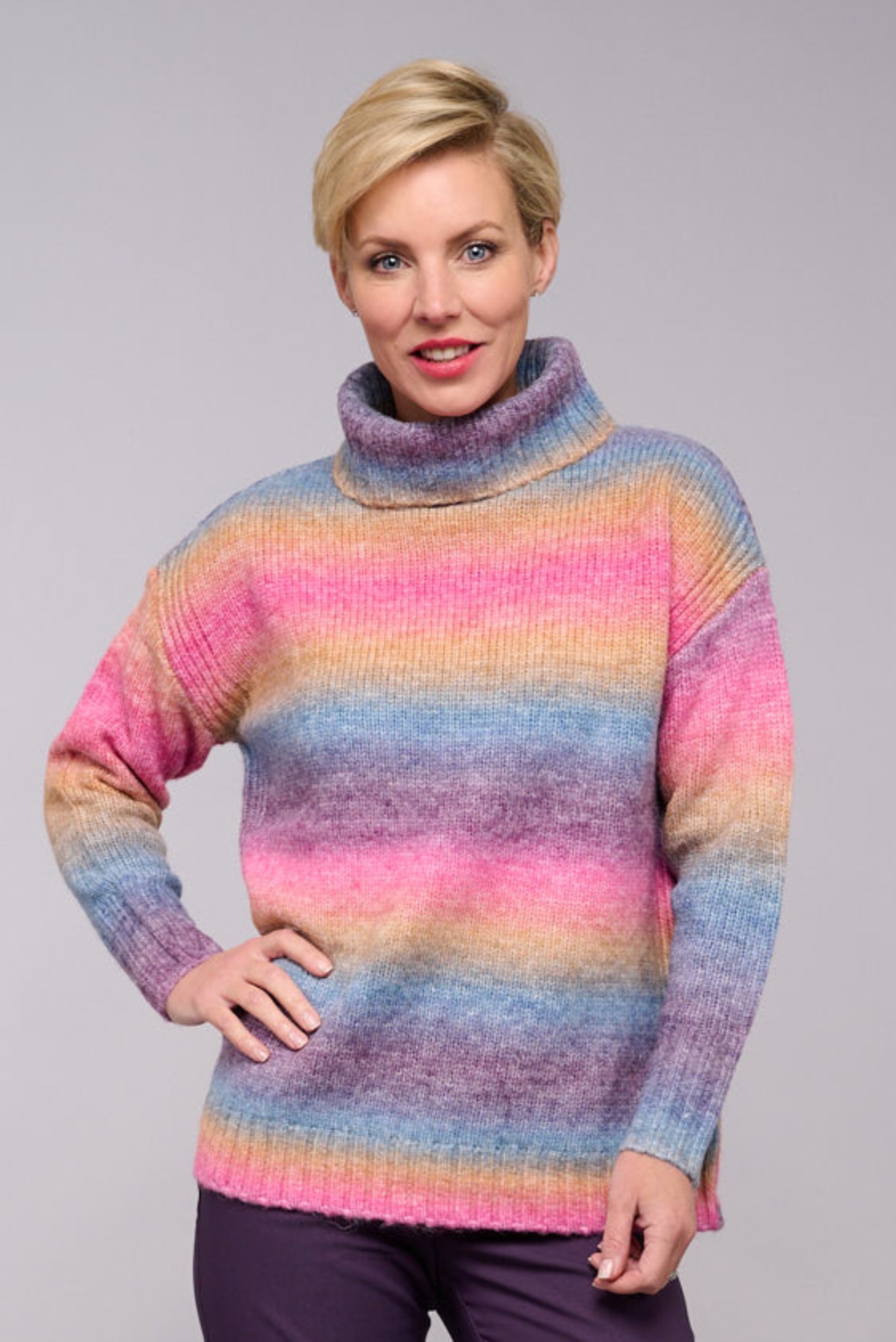 Sunday Thelma Stripe Knit Jumper Multi Pattern 540