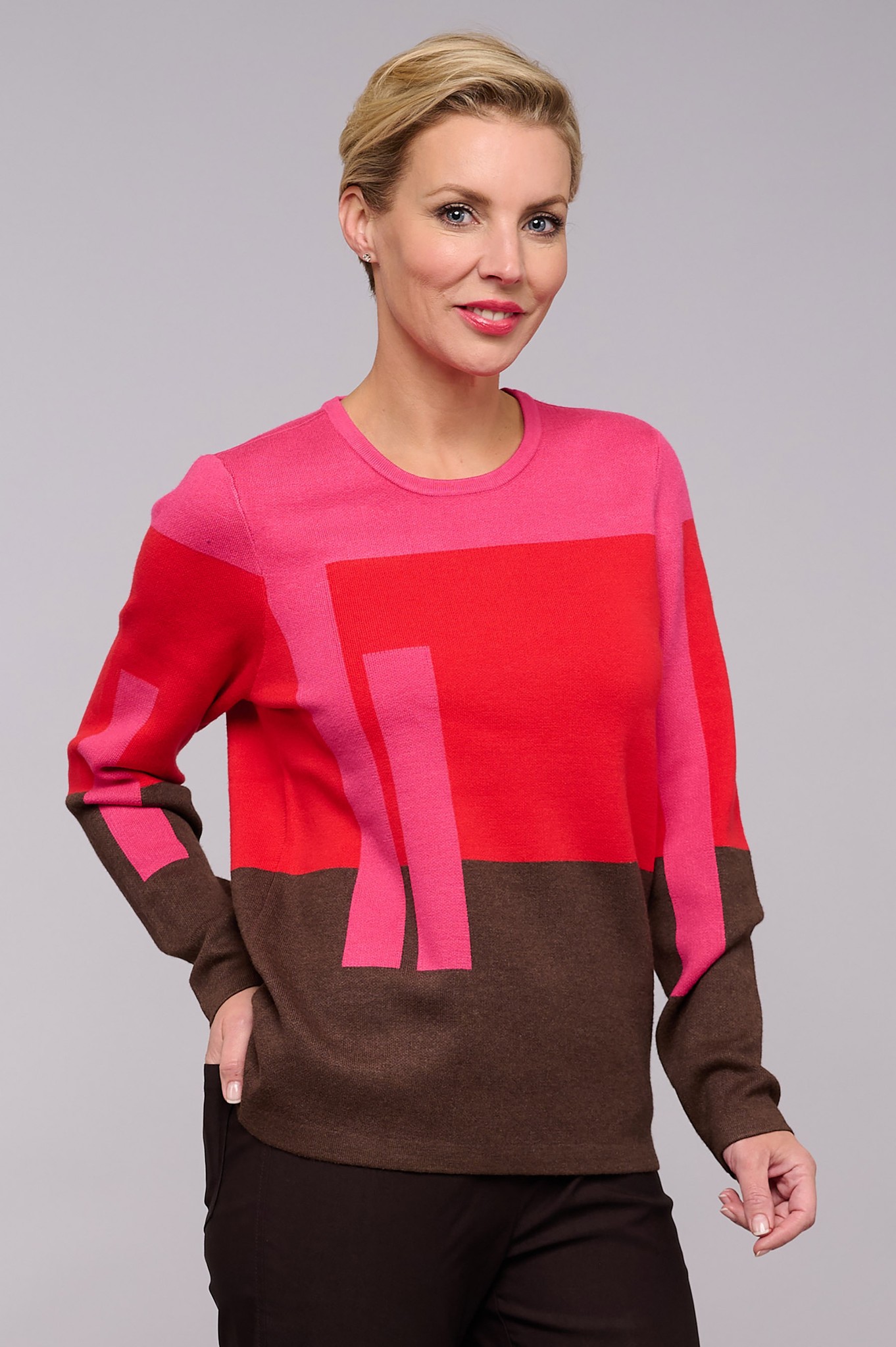 Sunday Pippi Block Stripe Jumper Multi Pattern 3801