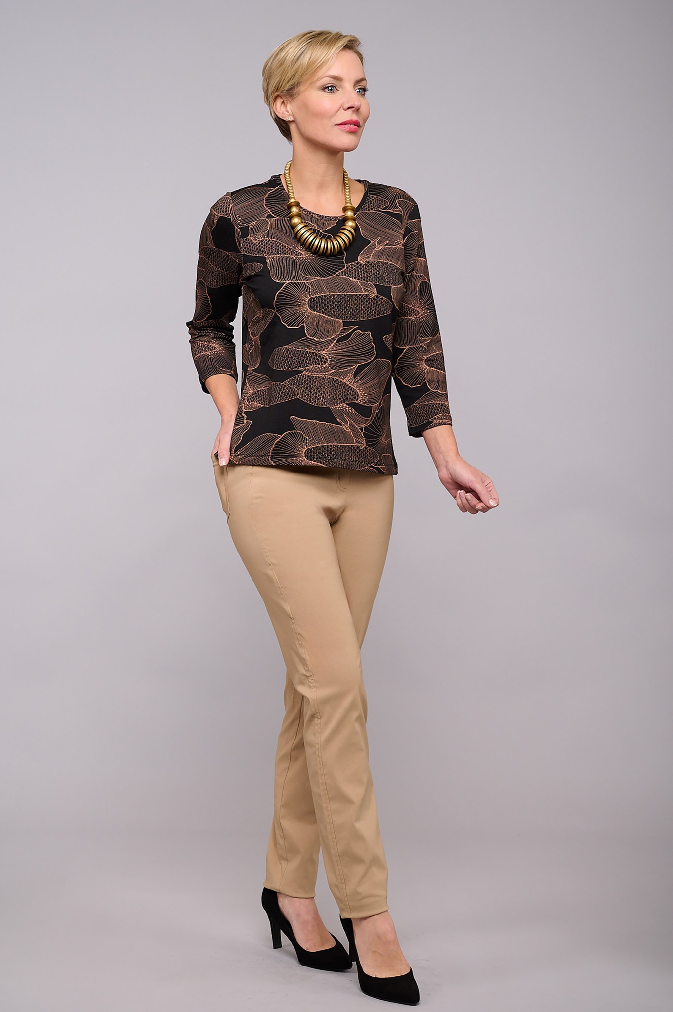 Robell Bella Full Length Trouser Camel 144