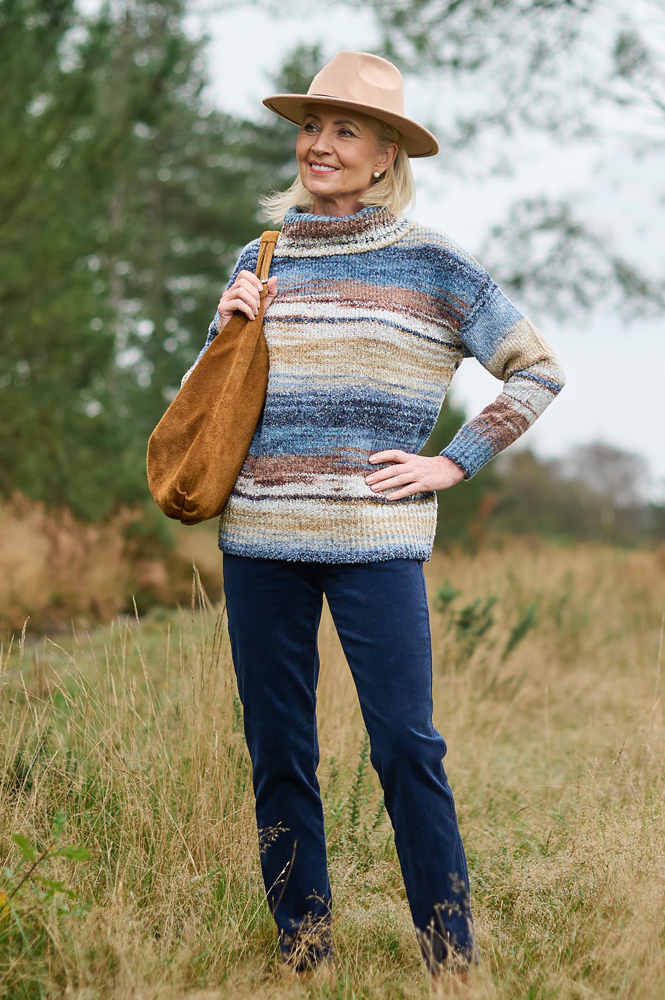 Robell Bella Petite Needlecord Trousers French Blue 68