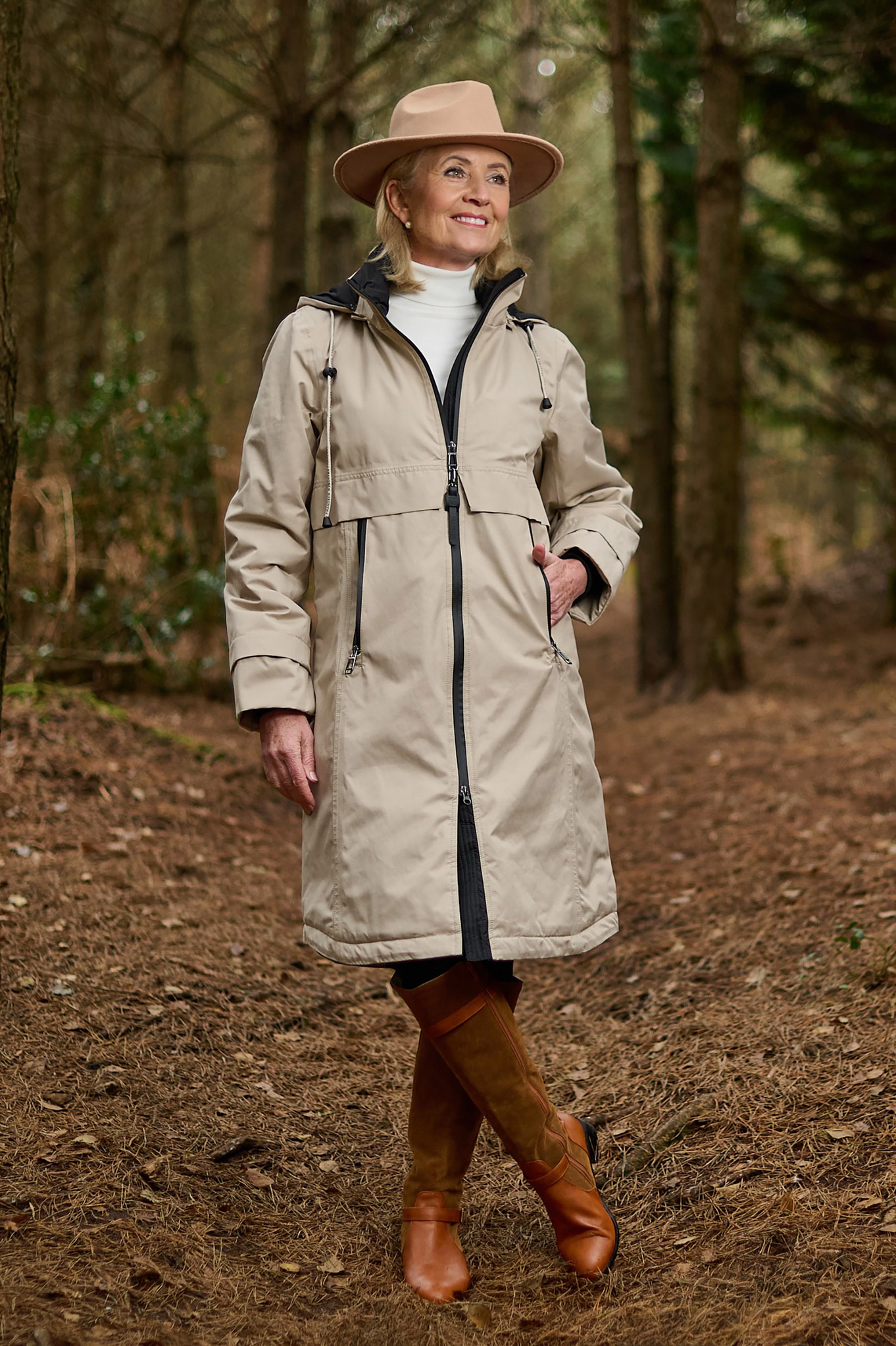 Frandsen Catia Longline Field Coat Light Taupe 13