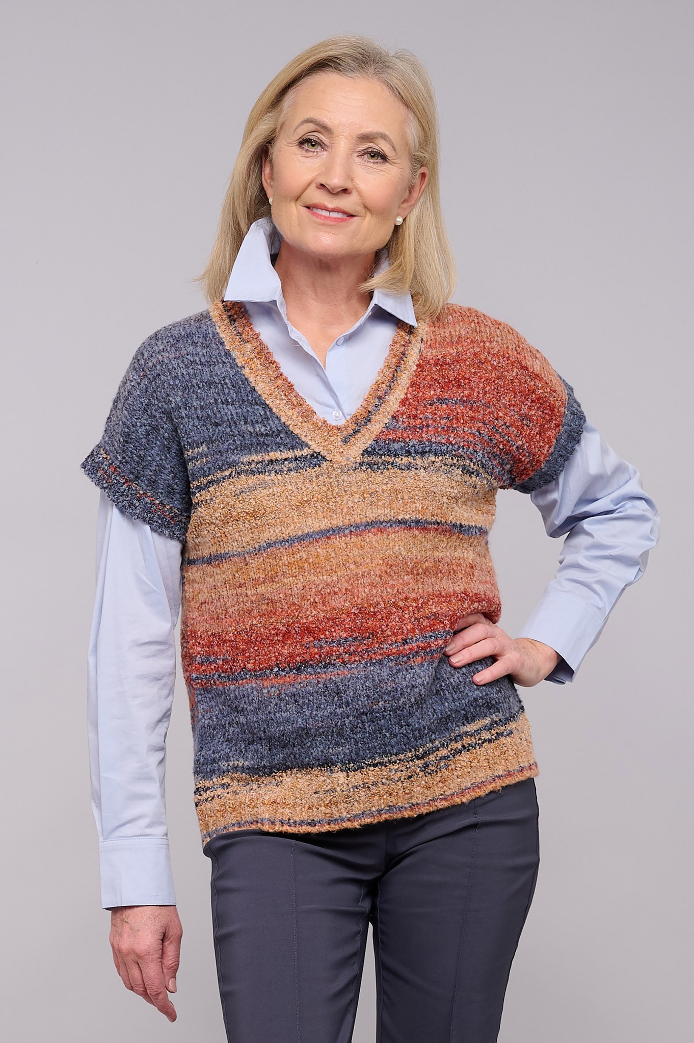 Sunday Deana Abstract Tank Top Brown Blue Multi 370