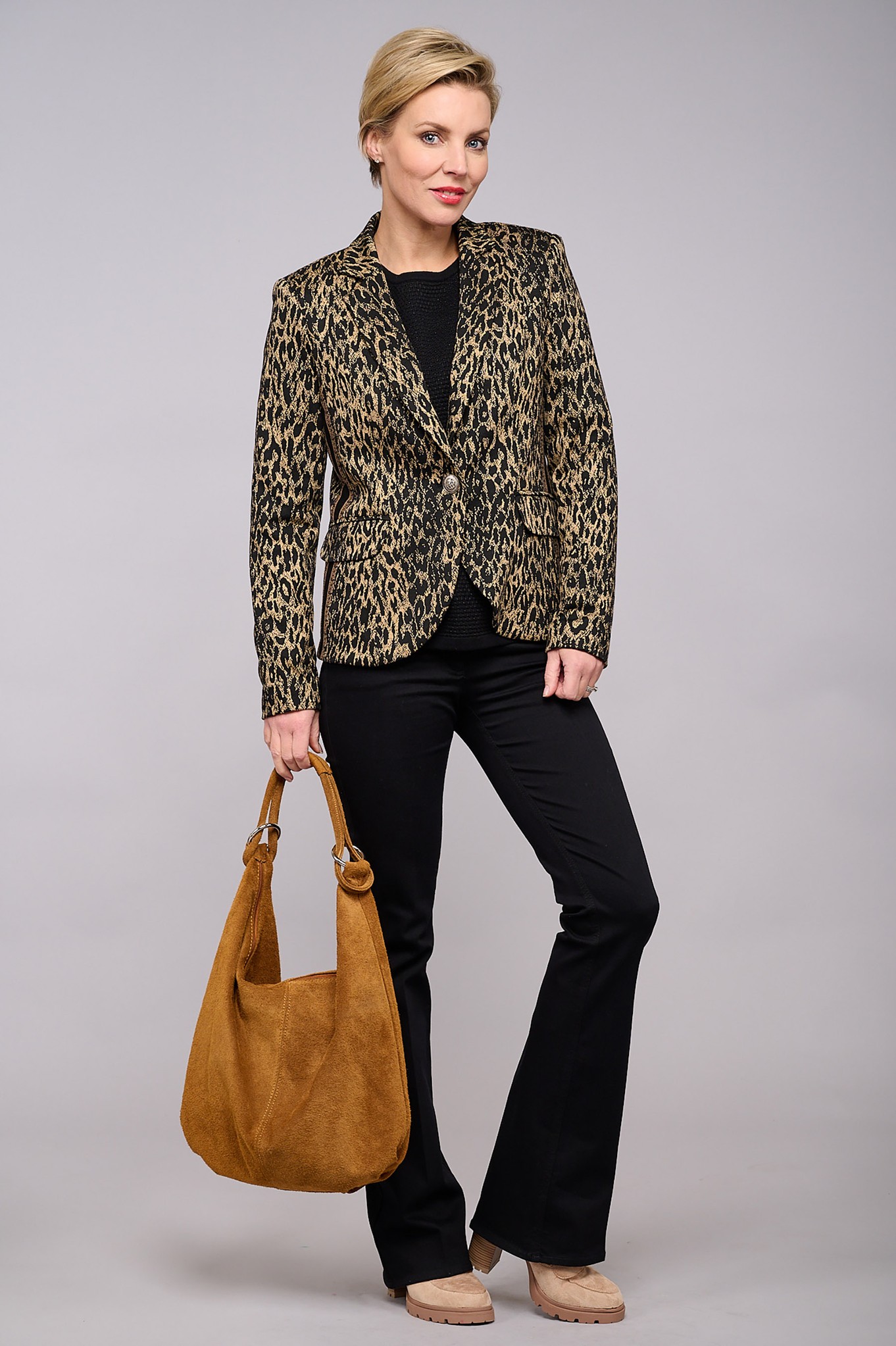 Robell Joella Slim Fit Flare Denim Jean Black 90