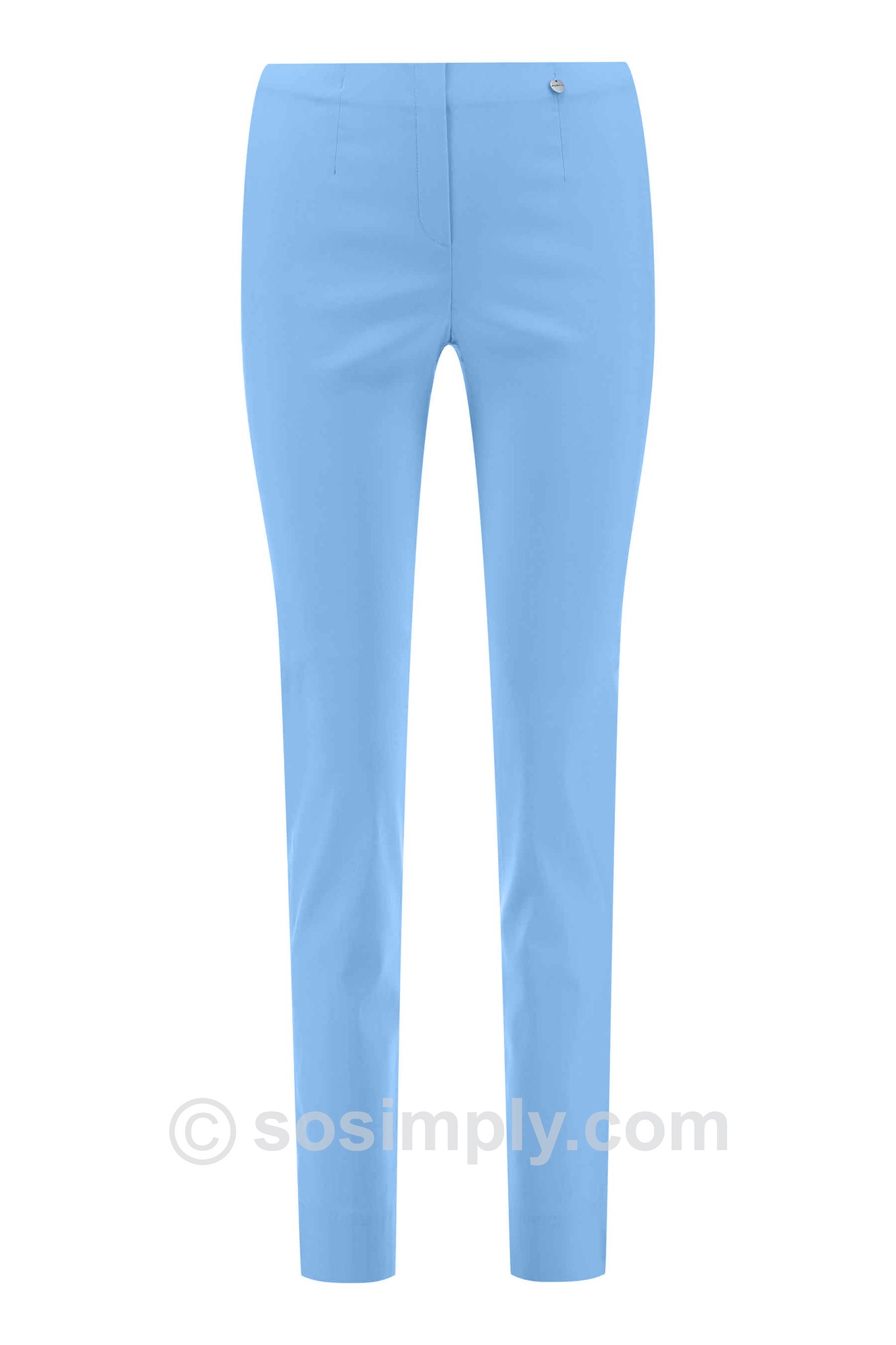 Robell Marie Full Length Trouser Pastel Blue 612