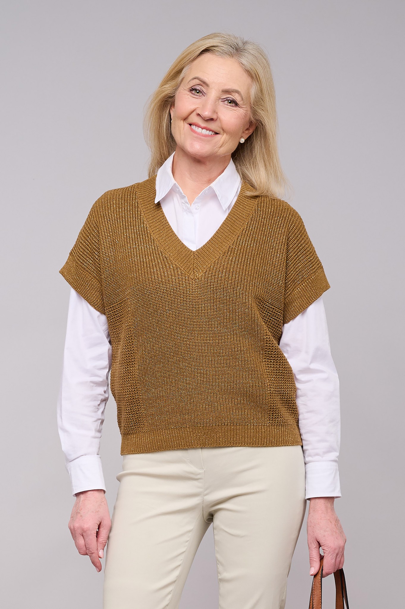 Sunday Nayla V Neck Tank Top Caramel 380