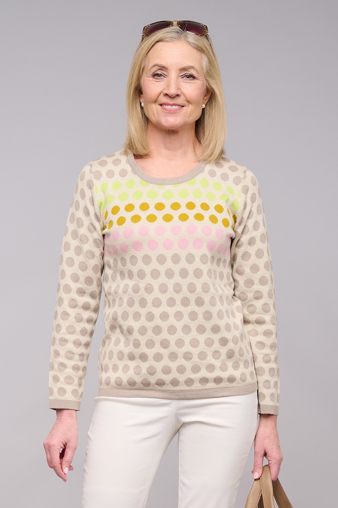 Sunday Steffi Spot Jumper Beige 14