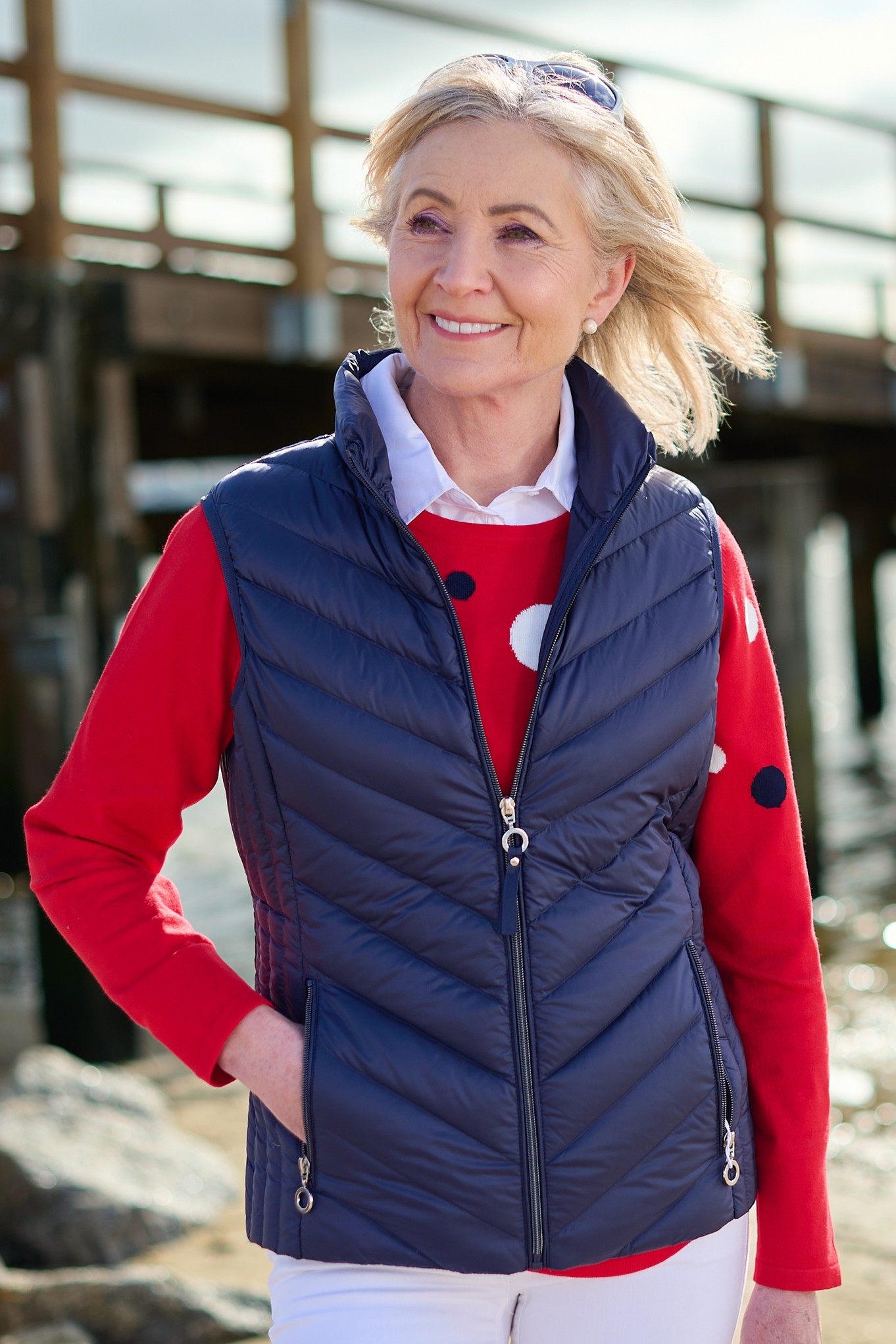 Frandsen Jensine Down Gilet Navy 69