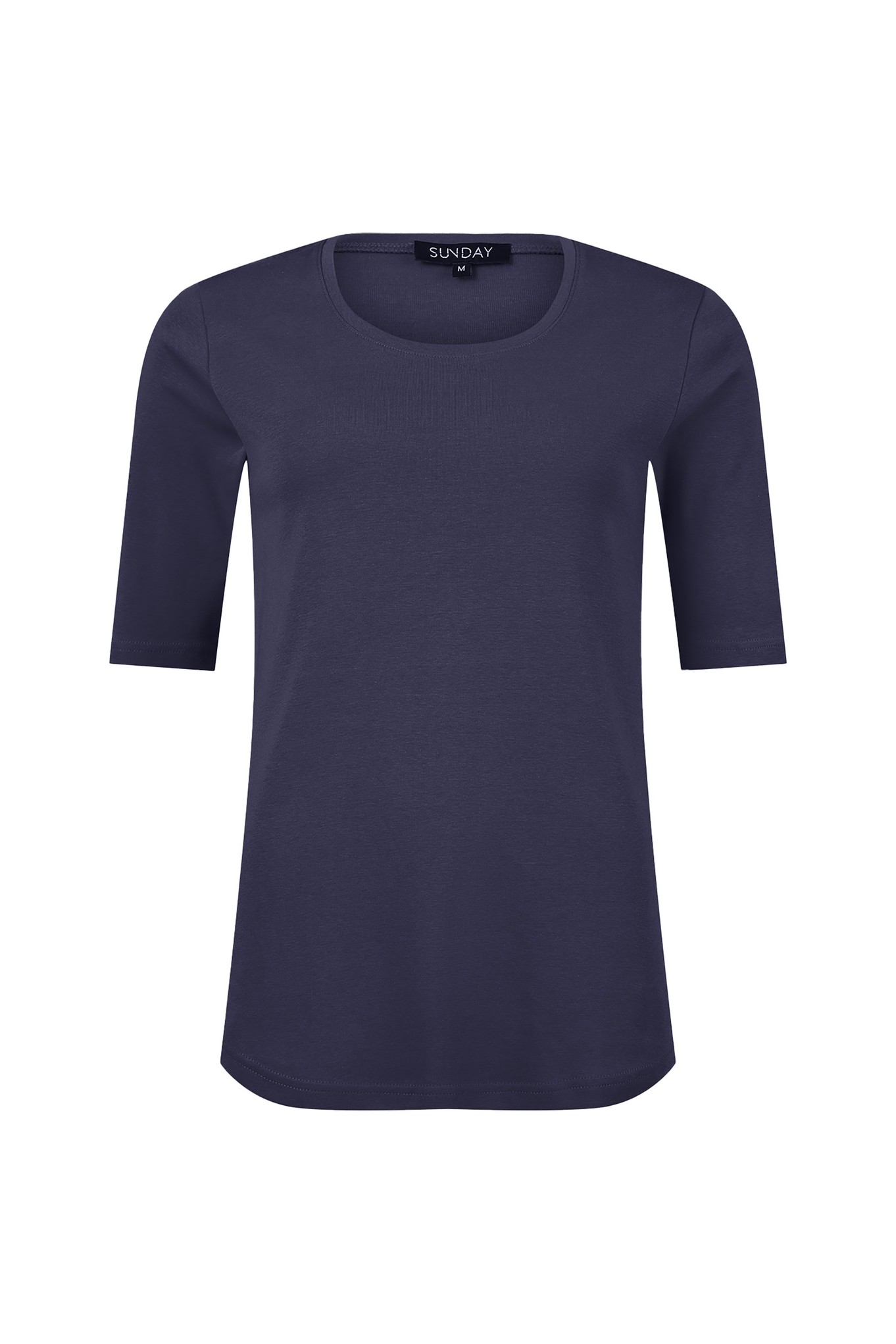Sunday Crew Neck Cotton T-Shirt Navy 69