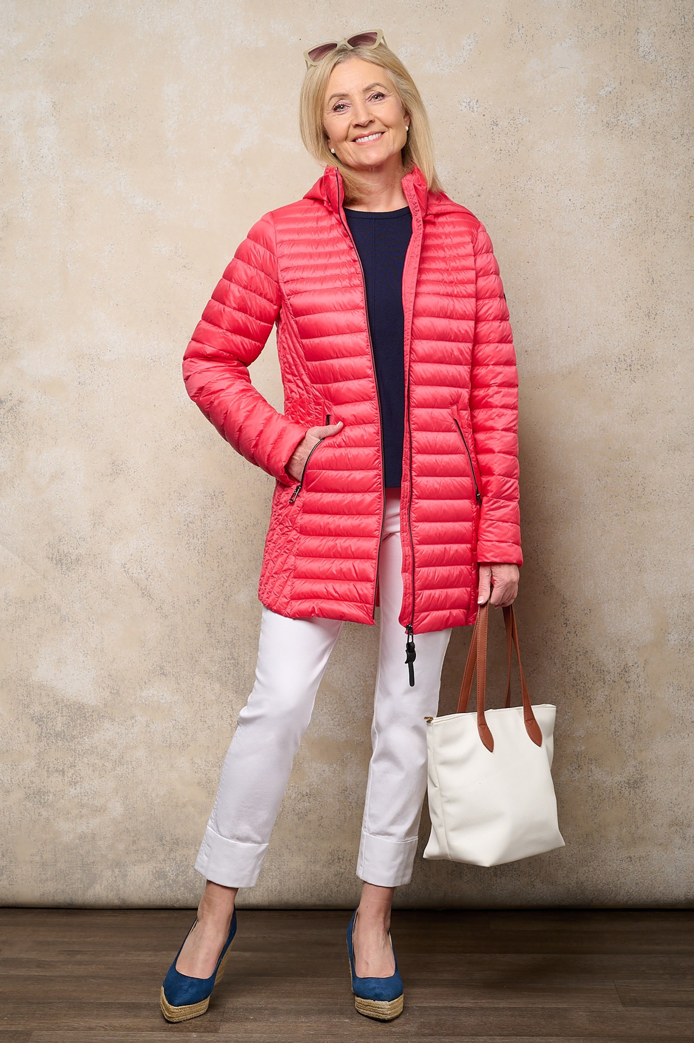 Frandsen Jayla Hooded Padded Coat Raspberry 44