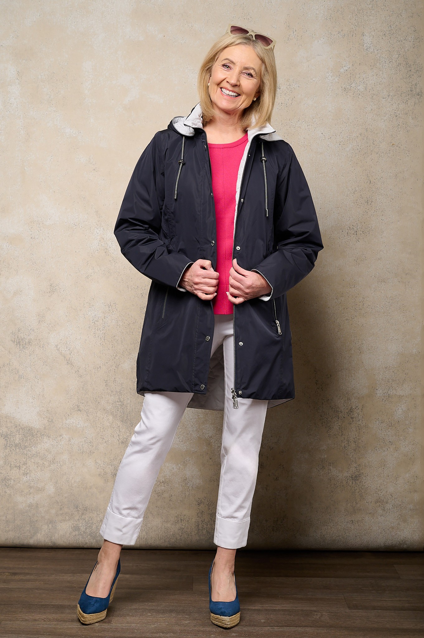 Frandsen Fianna Technical Reversible Coat Navy / Grey 6992