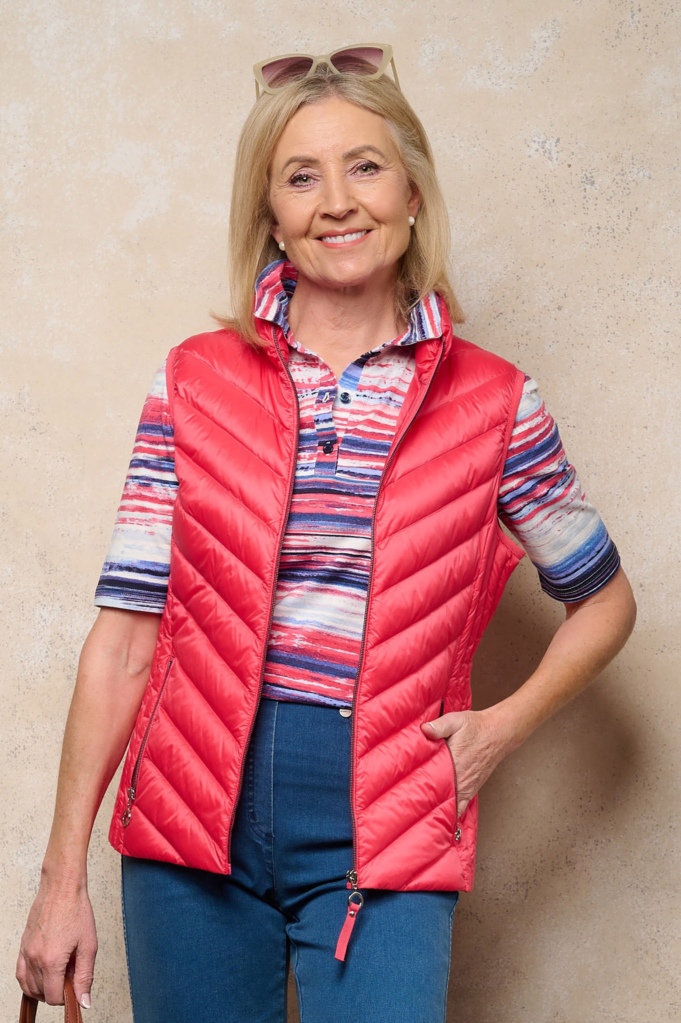 Frandsen Jensine Down Gilet Raspberry 44