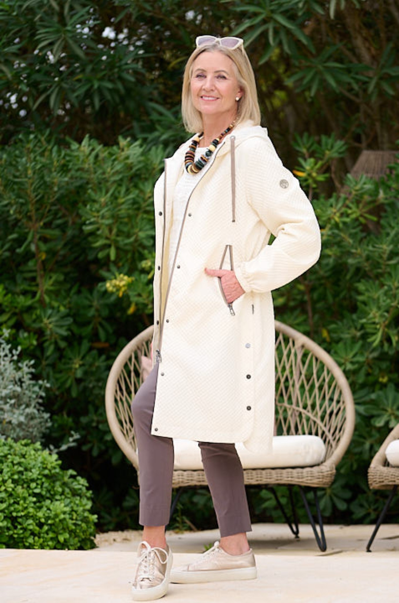 Frandsen Pia Water Repellant Coat Cream 10