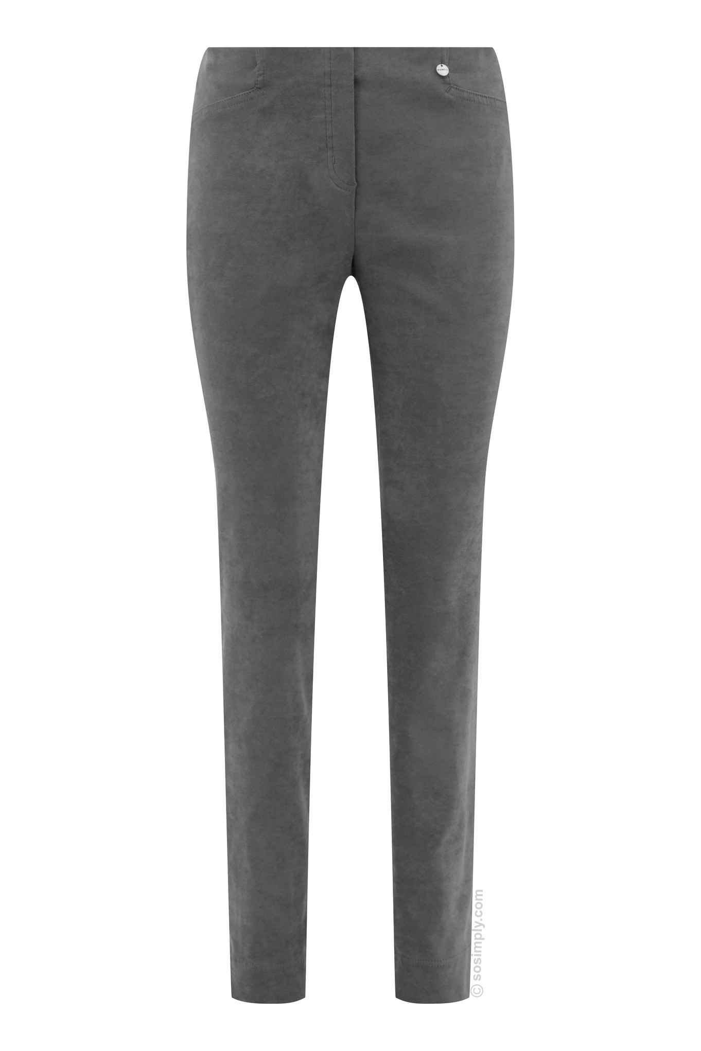 Robell Rose Stretch Faux Suede Trouser